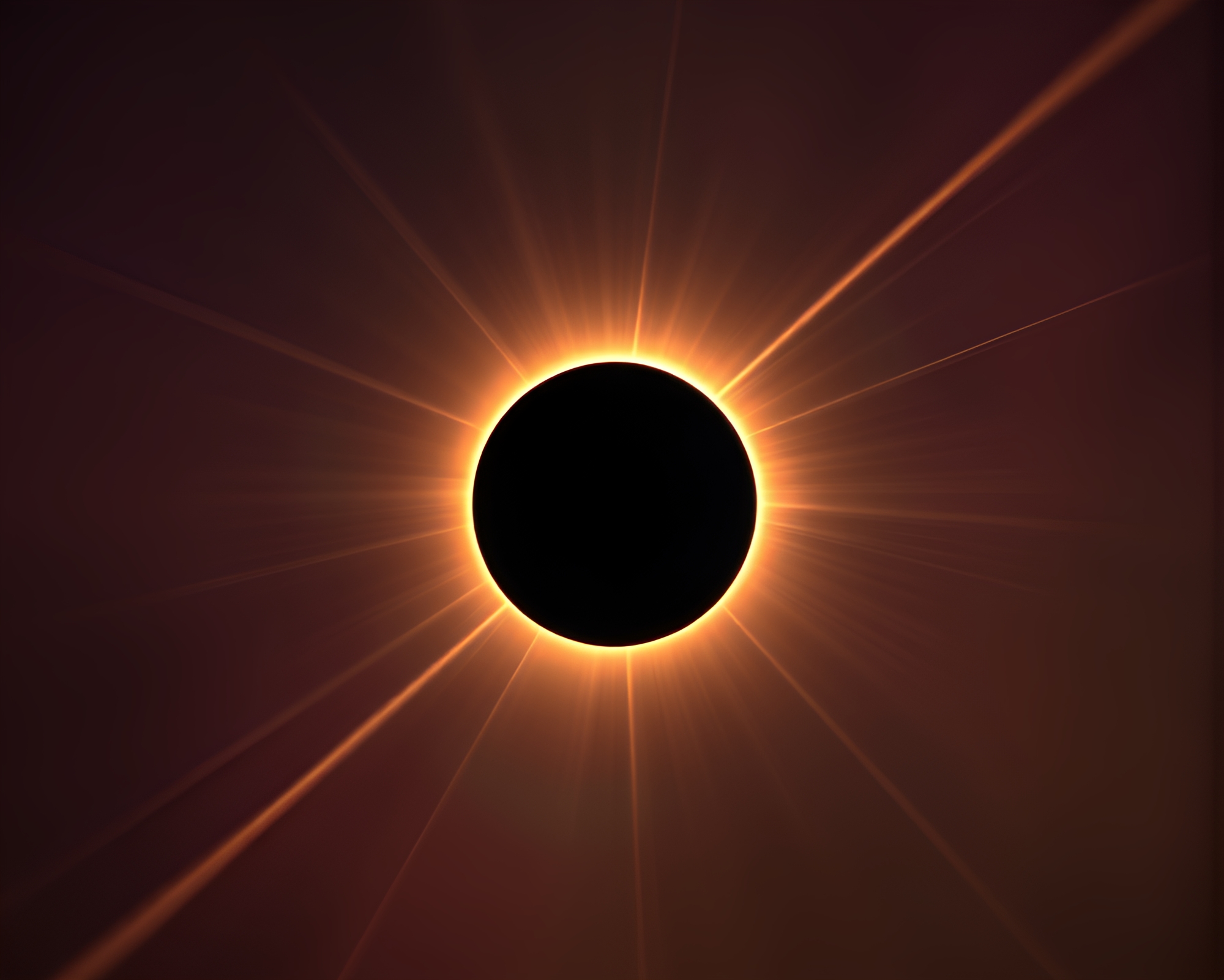 Laser Beams Illuminate Solar Eclipse in Aurora Noir – free AI stock image