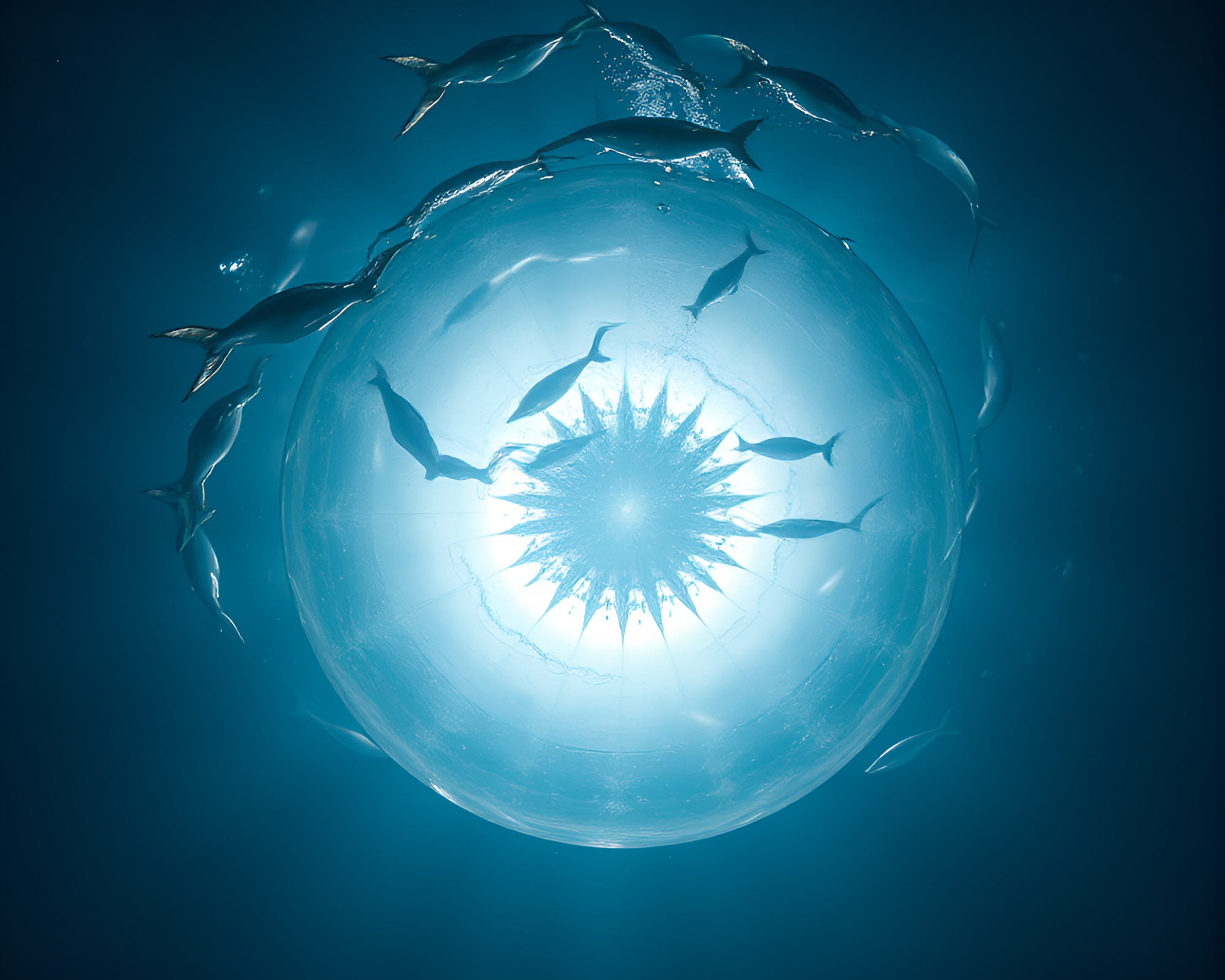 16-Bit Underwater Dome with High-Key Lighting – free AI stock image