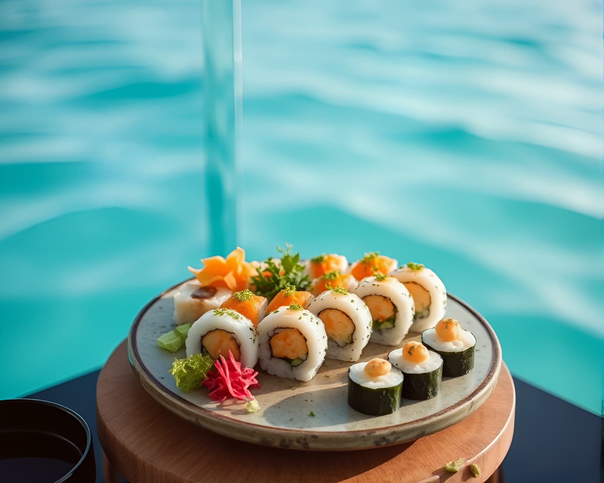 Sushi Platter Serenity – free AI stock image