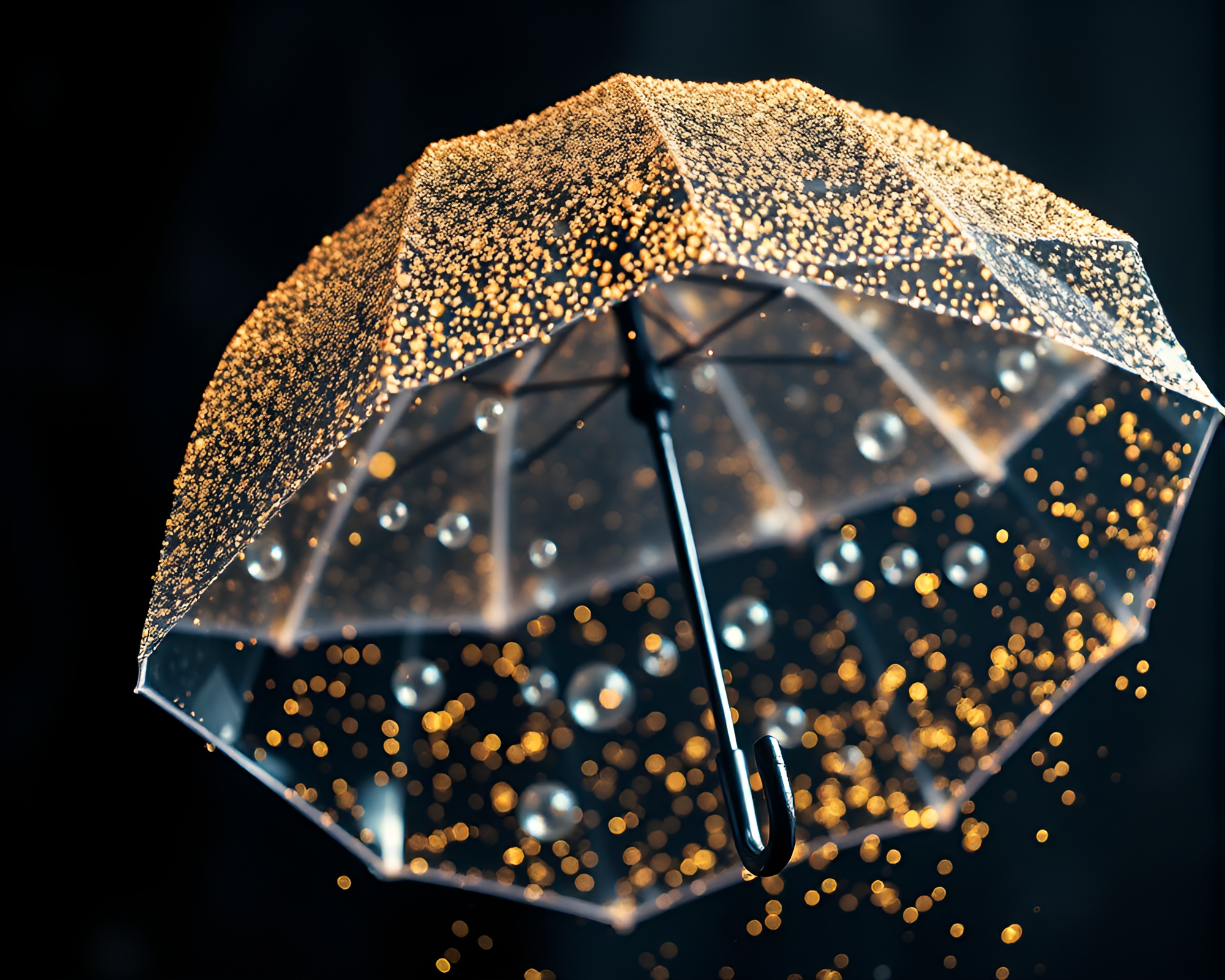 Stardust Umbrella: Bubble Clusters Fluid Simulation – free AI stock image