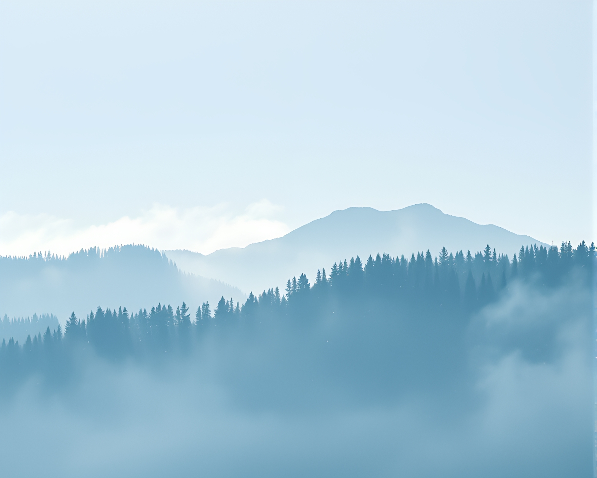 Mist-shrouded Mountain Wood Grain Halftone Shimmer – free AI stock image