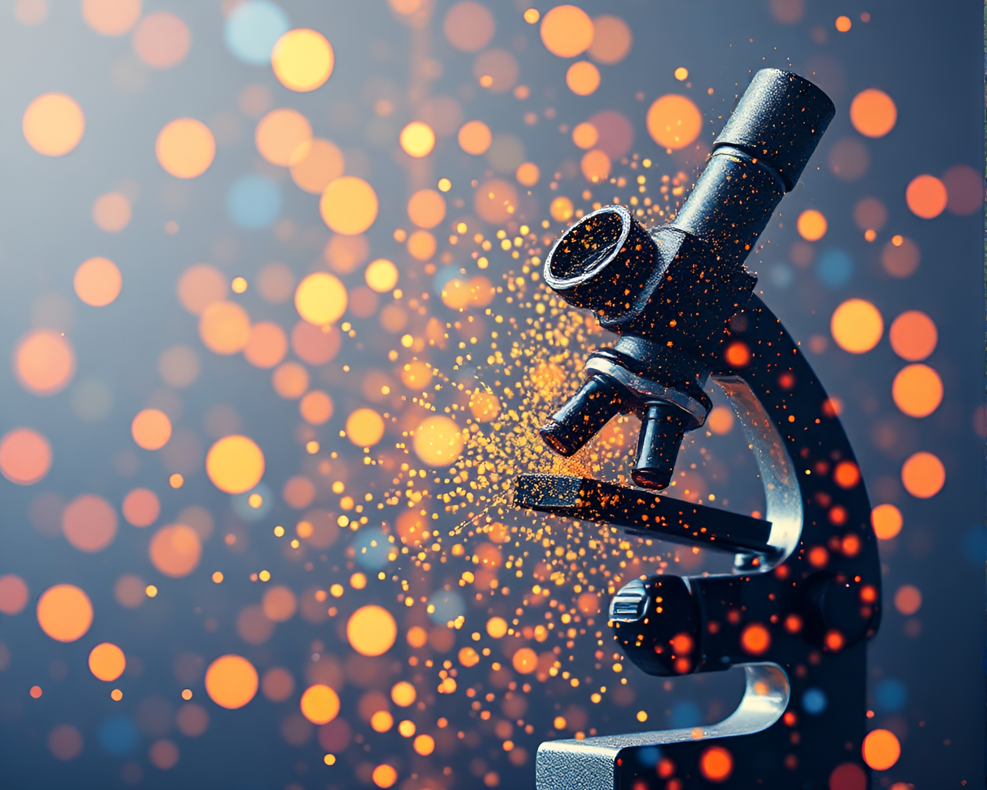 Expressionist Microscopic Pointillist Artistic Dust Motes Illumination – free AI stock image