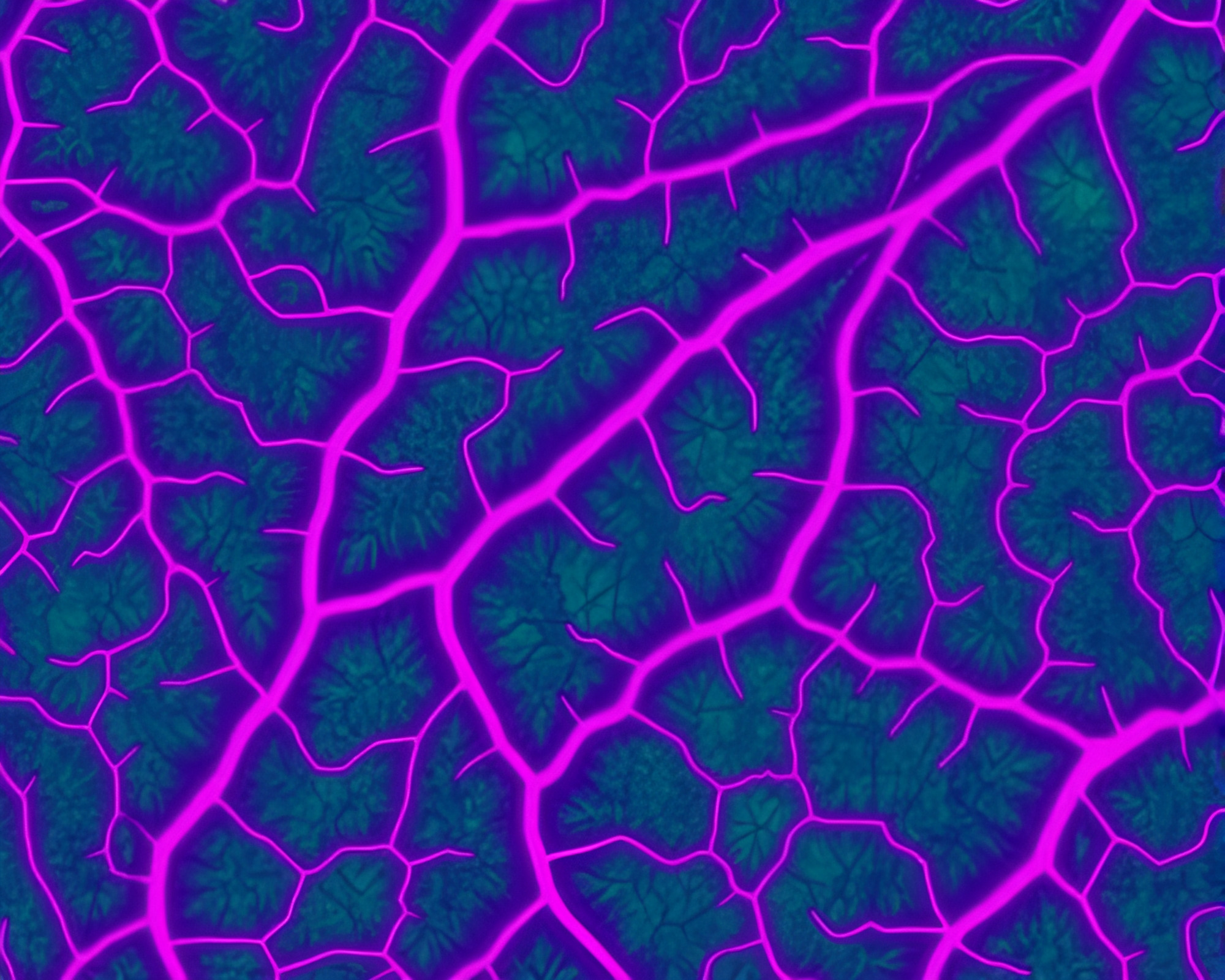 Magenta Thermal Circuit Board Veins – free AI stock image