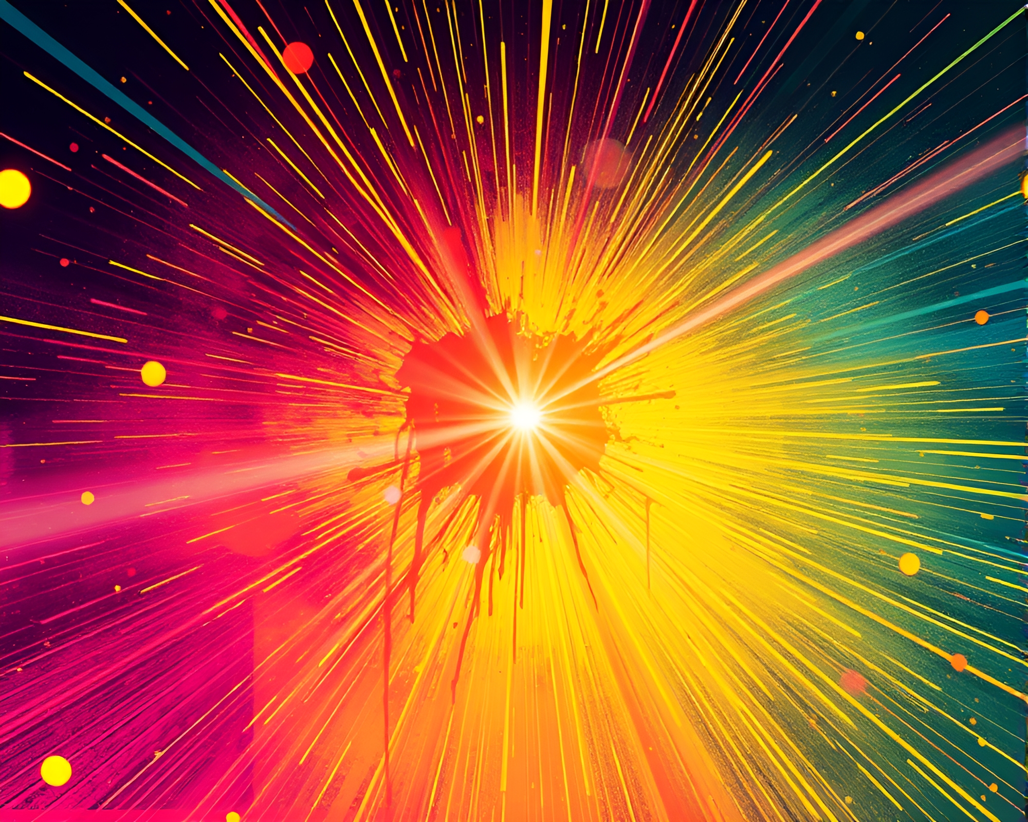 Psychedelic Optical Illusion Spray Paint Drips – free AI stock image