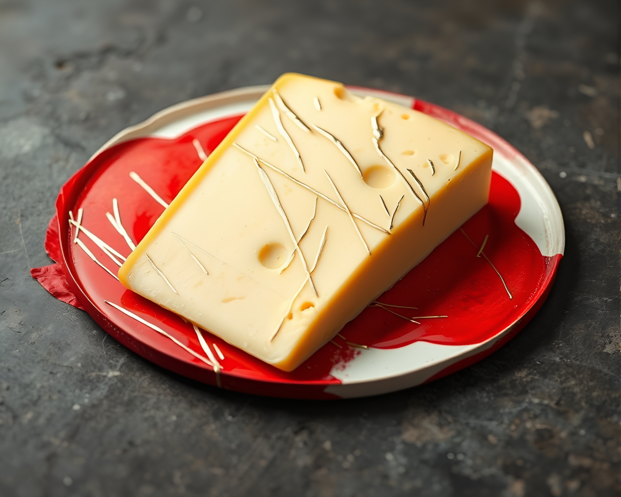 Cheese Platter Wildlife Watercolor with Ruby Red Lighting – free AI stock image