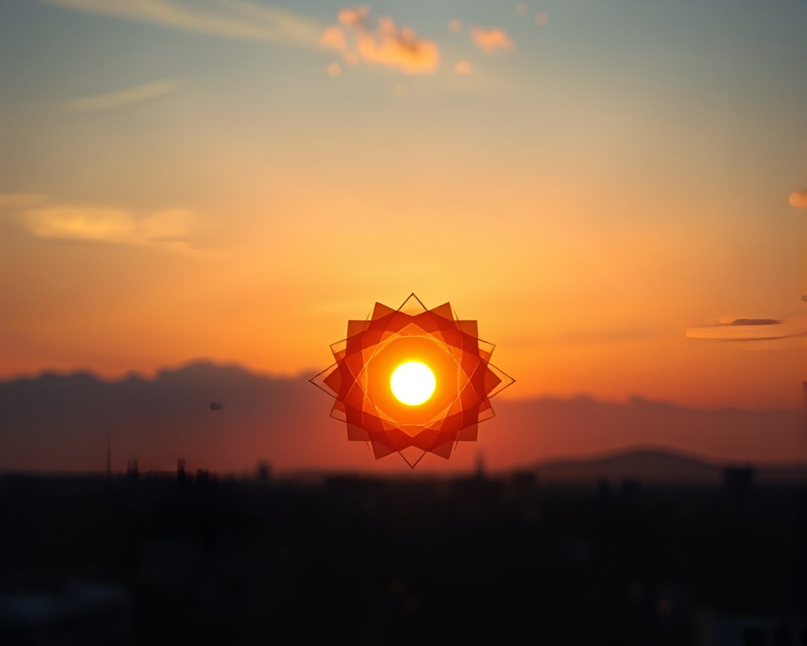 Screen printed smart contact lens reflecting golden dusk light