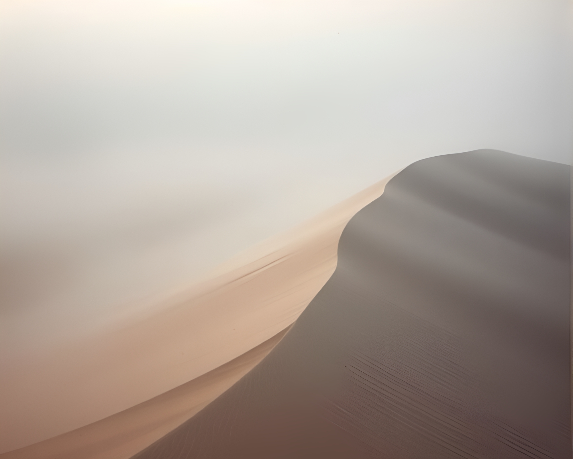 Mystical Sand Dune in Dreamy Fog – free AI stock image