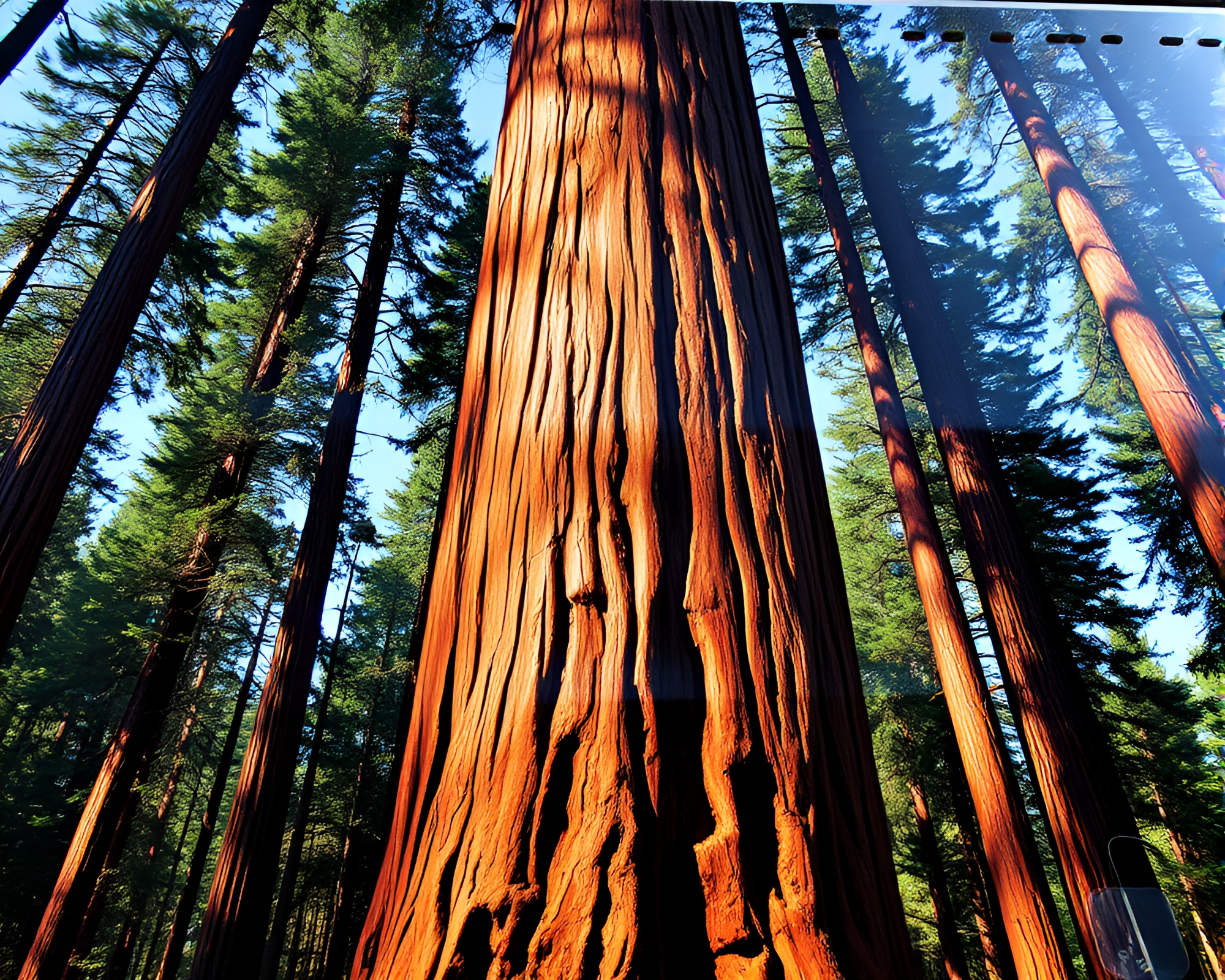Redwood Tree Street Art Photocollage – free AI stock image