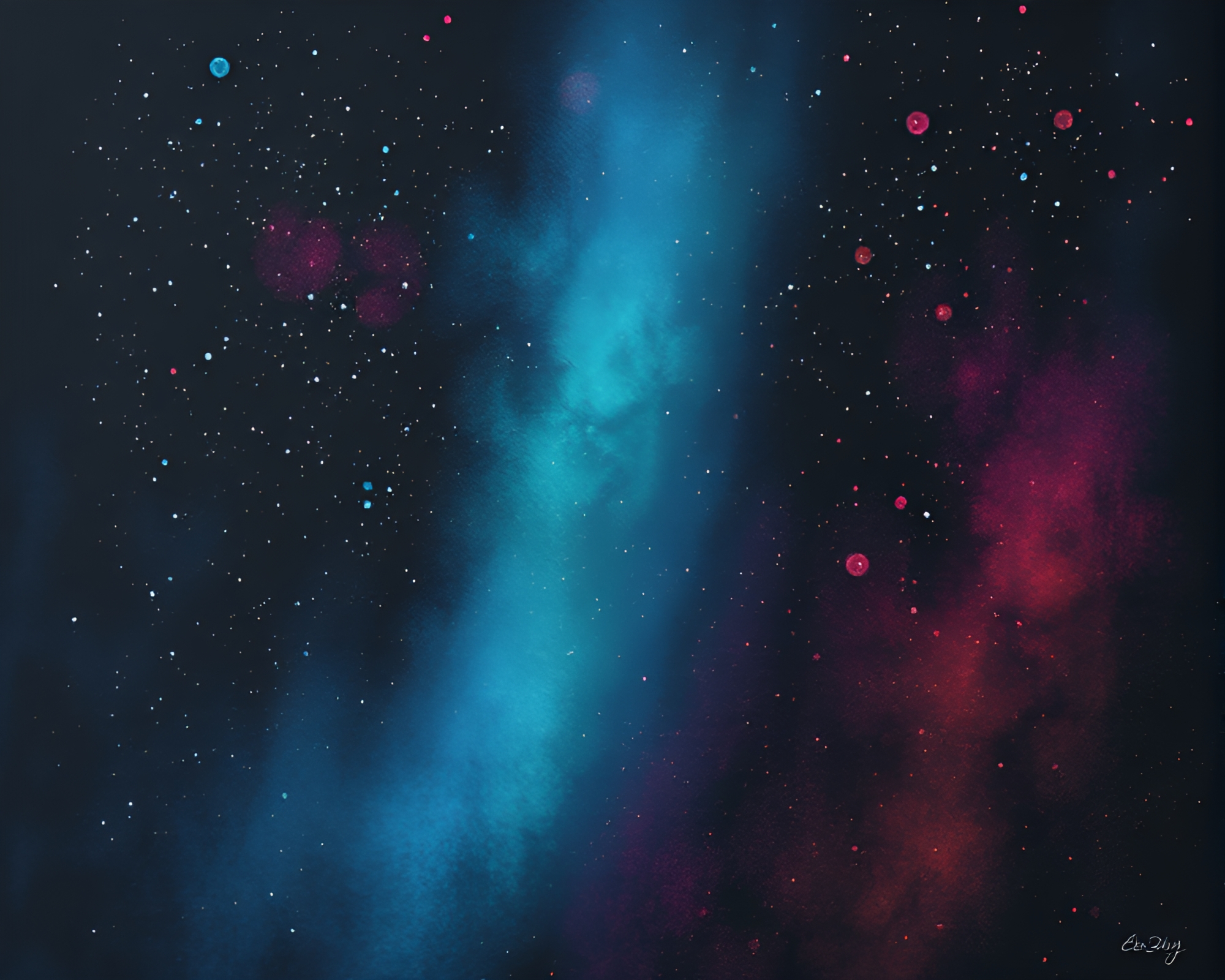 Pixelated Baguette Illuminated by Aurora Chalk Drawing – free AI stock image