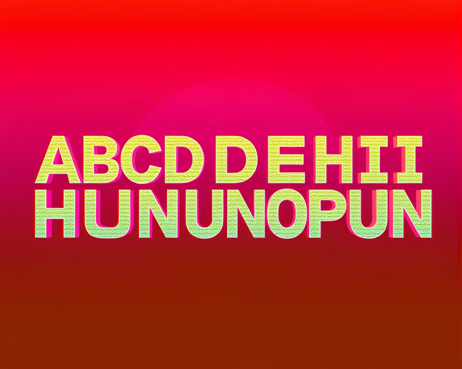 Runic alphabet symbols in warm anaglyph 3D halftone