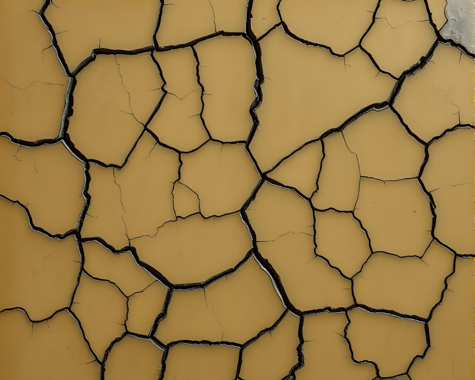 Abstract art of cracked earth with psychedelic swirls