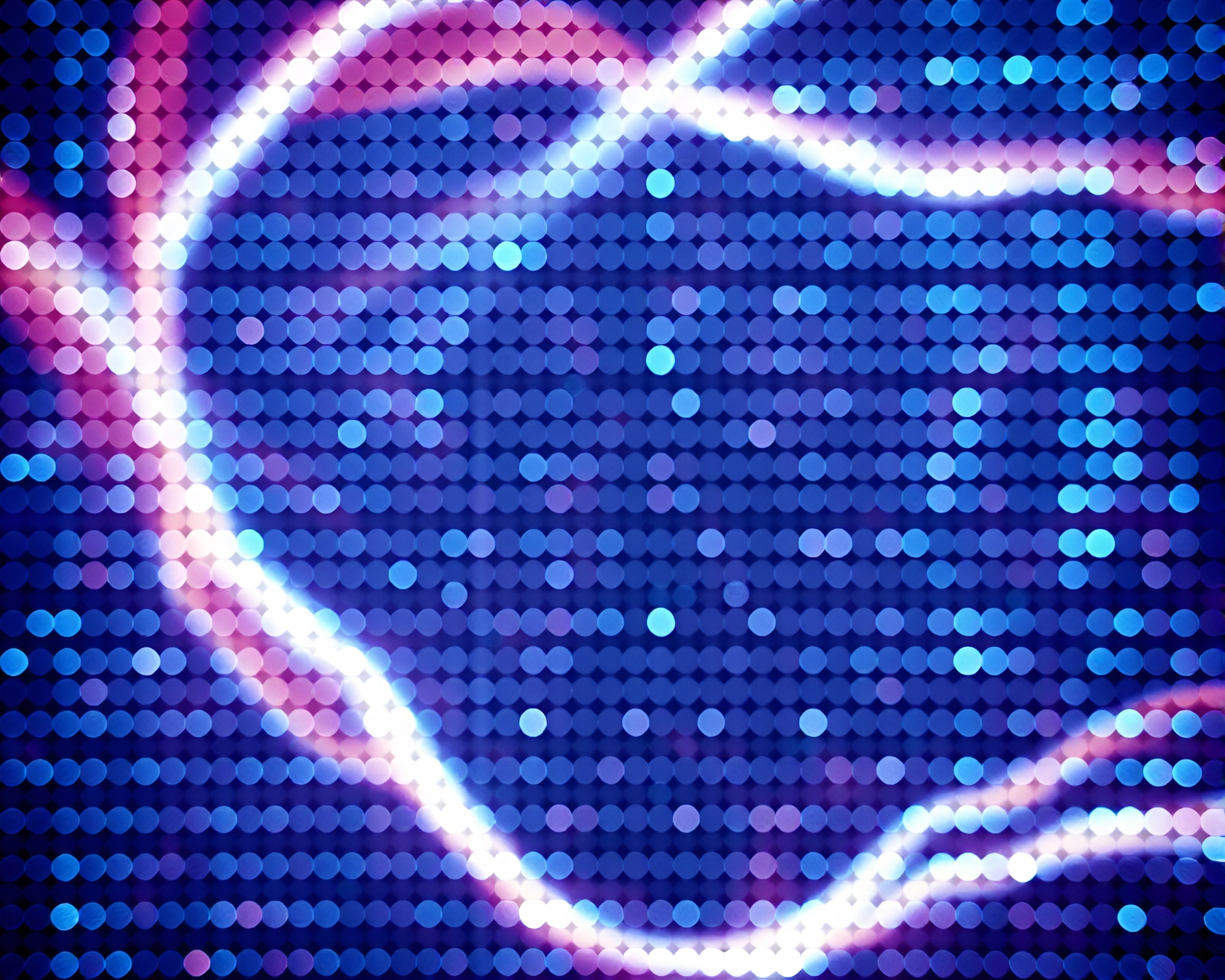 Fractal Motion: LED Pixel Grid with Rim Lighting – free AI stock image