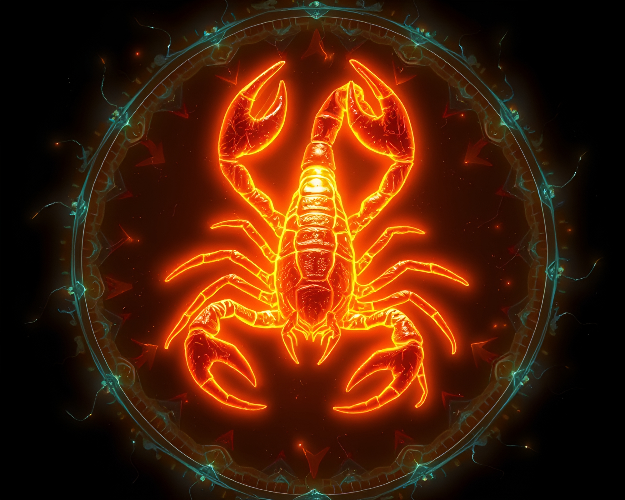 Glowing Sorcery: Scorpion Enchantment – free AI stock image
