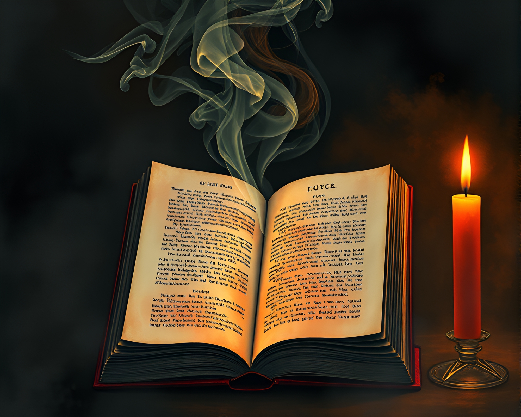 Gothic Candle Smoke Dance Algorithmic Art – free AI stock image