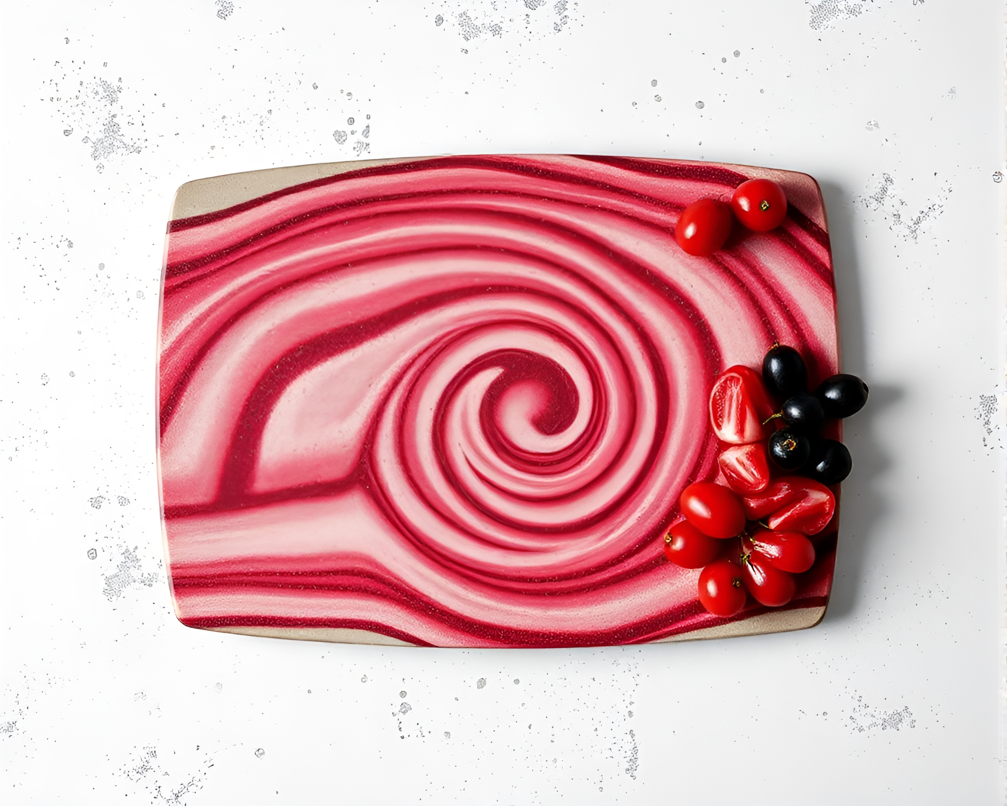 Film Noir Charcuterie Board in Monochrome Red – free AI stock image