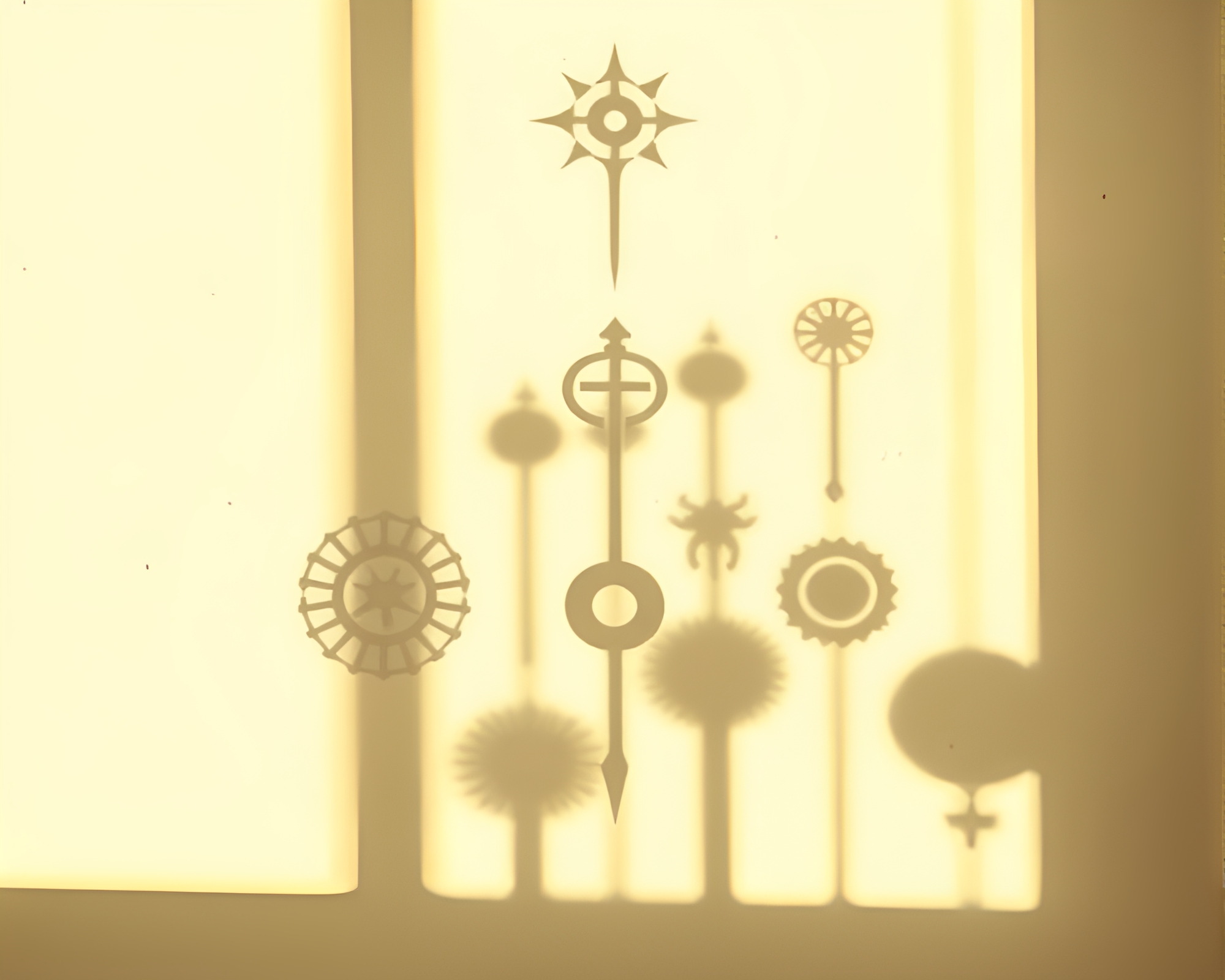 Pop Art Alchemical Symbols with Stencil Shadows – free AI stock image