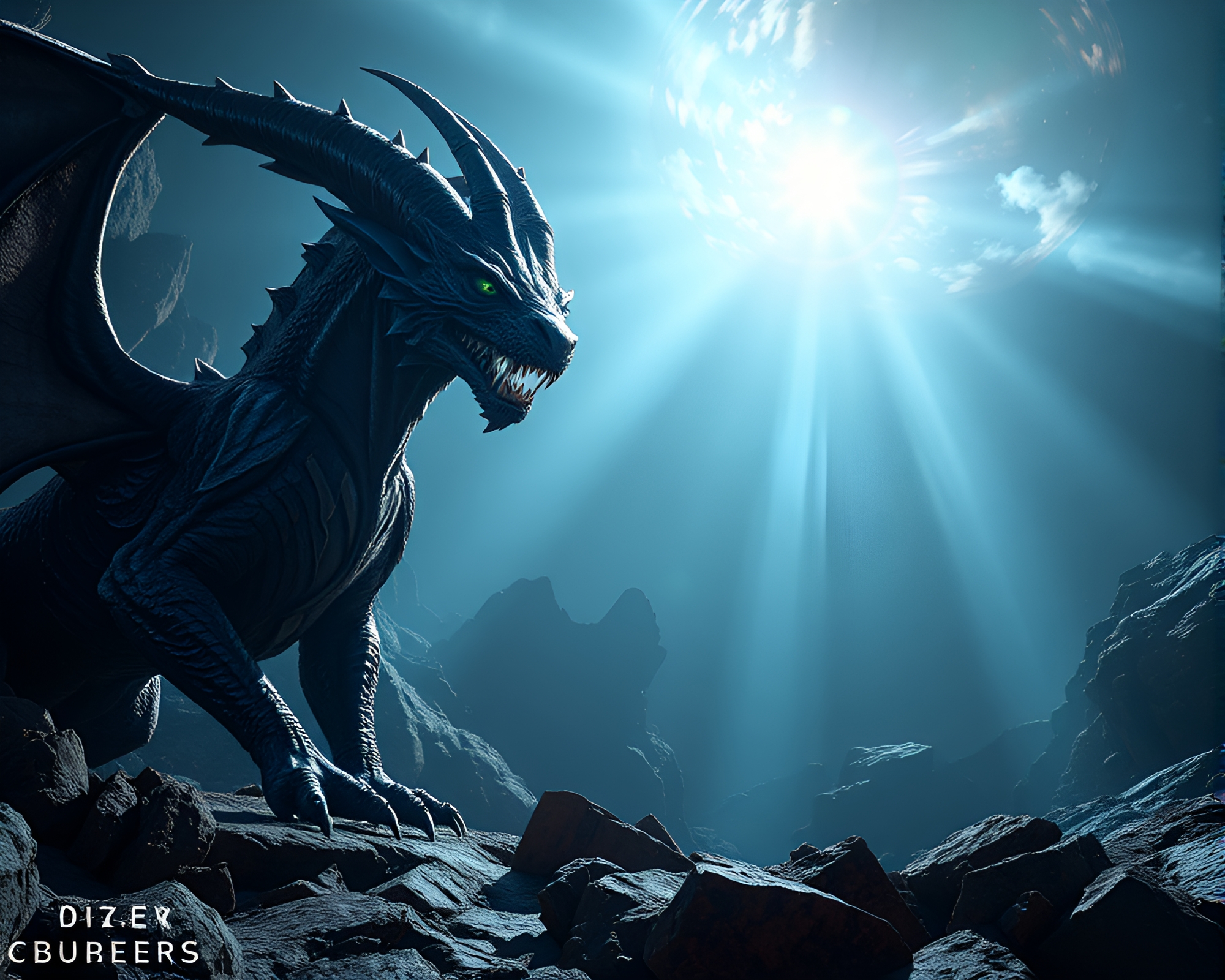 Spectacular Wide-Angle Cerberus Encounter – free AI stock image