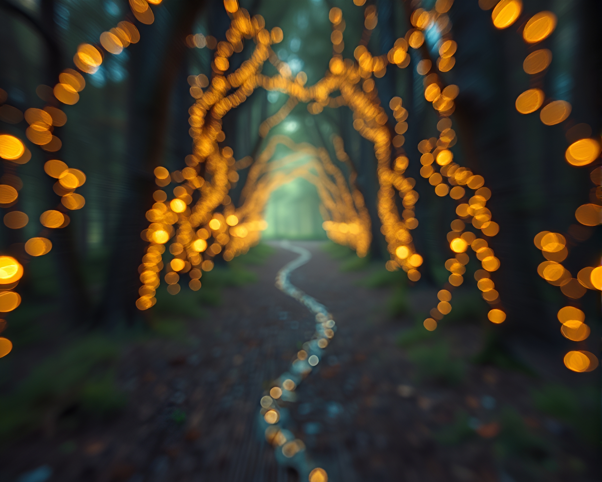 Enigmatic Lens Distorted Elf in Path Tracing Style – free AI stock image