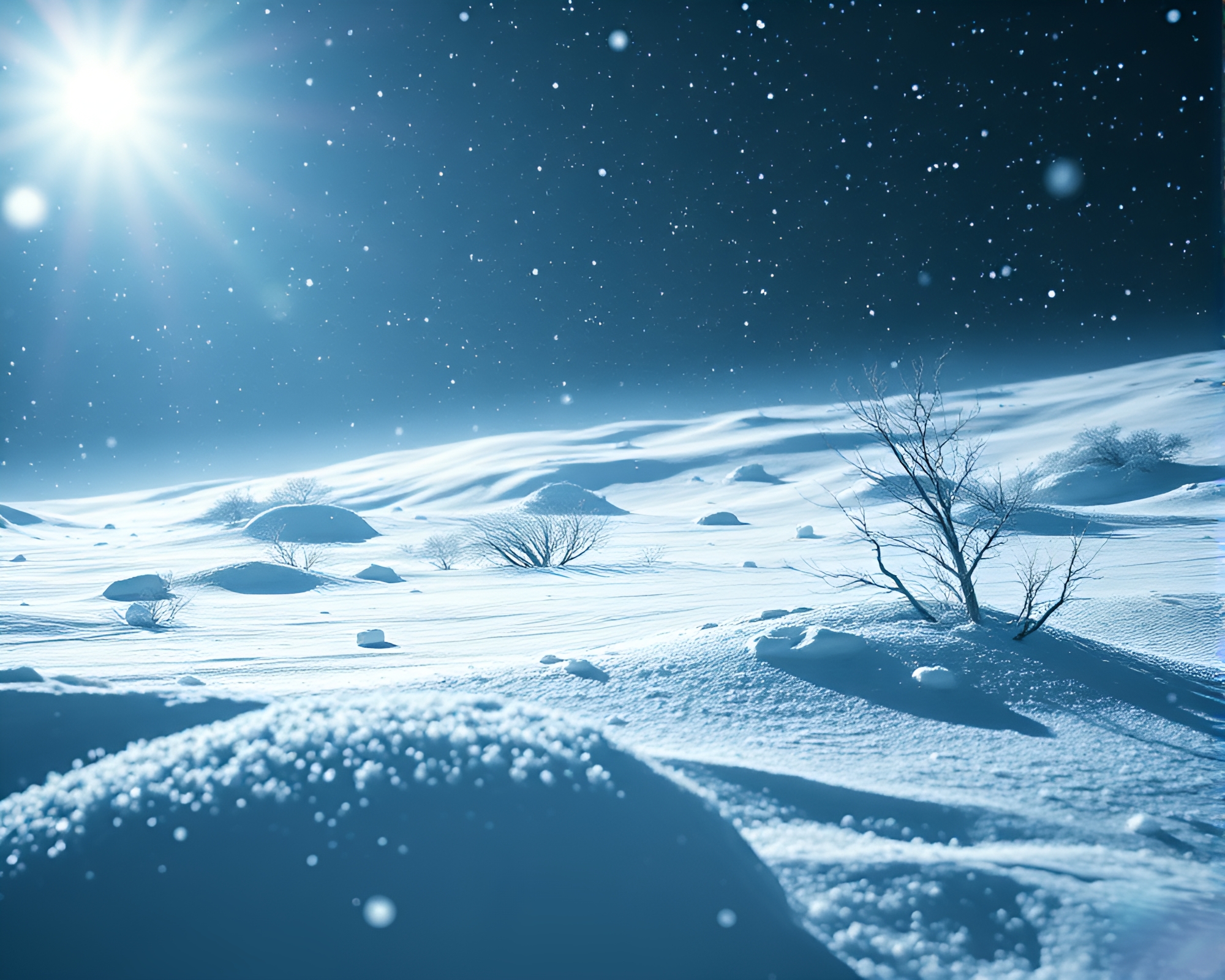 Subsurface Snow-Kissed Space Habitat Glow – free AI stock image