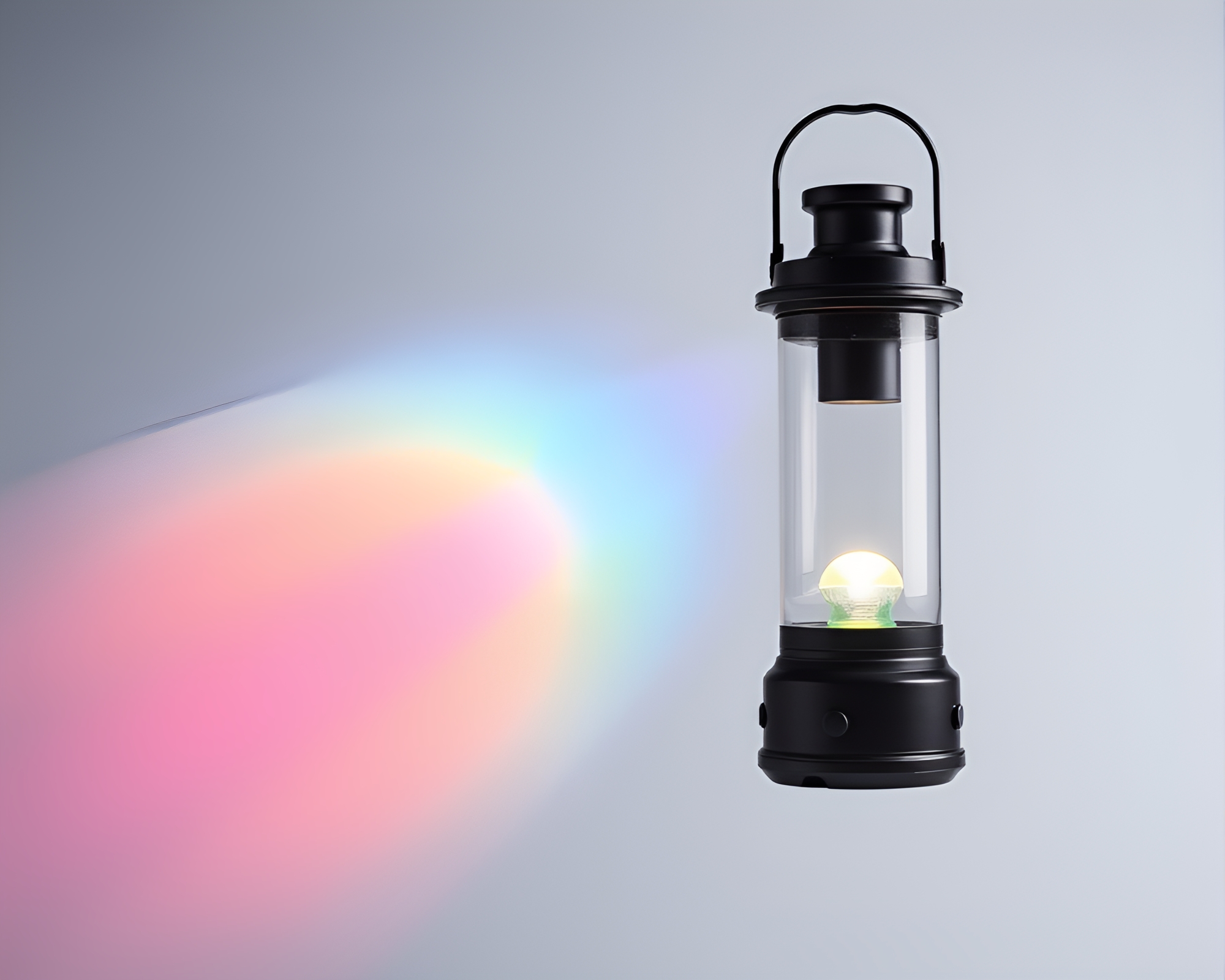 Oil Slick Shield in Tri-tone Lantern Light – free AI stock image