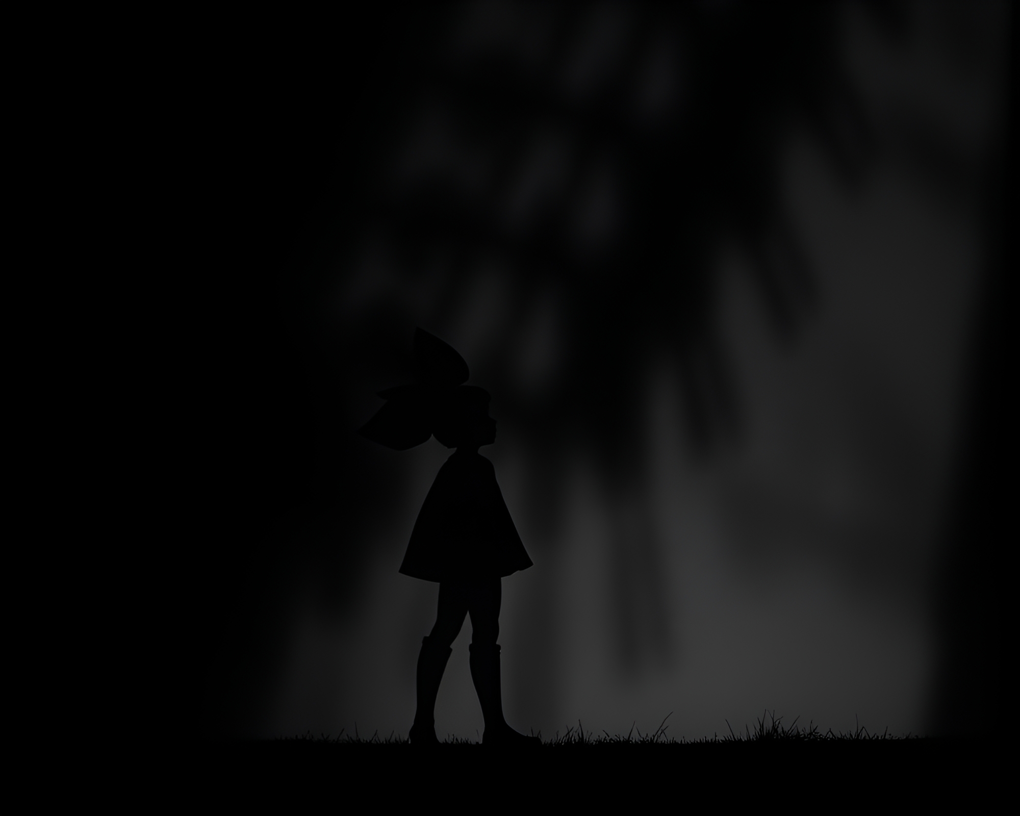 Enchanted Fairy Forest Silhouette Artwork – free AI stock image