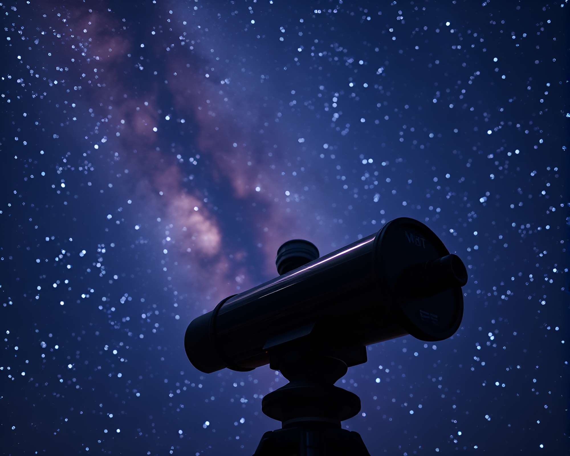 Telescope in Amethyst Hue: Center Composition HDR Photography – free AI stock image