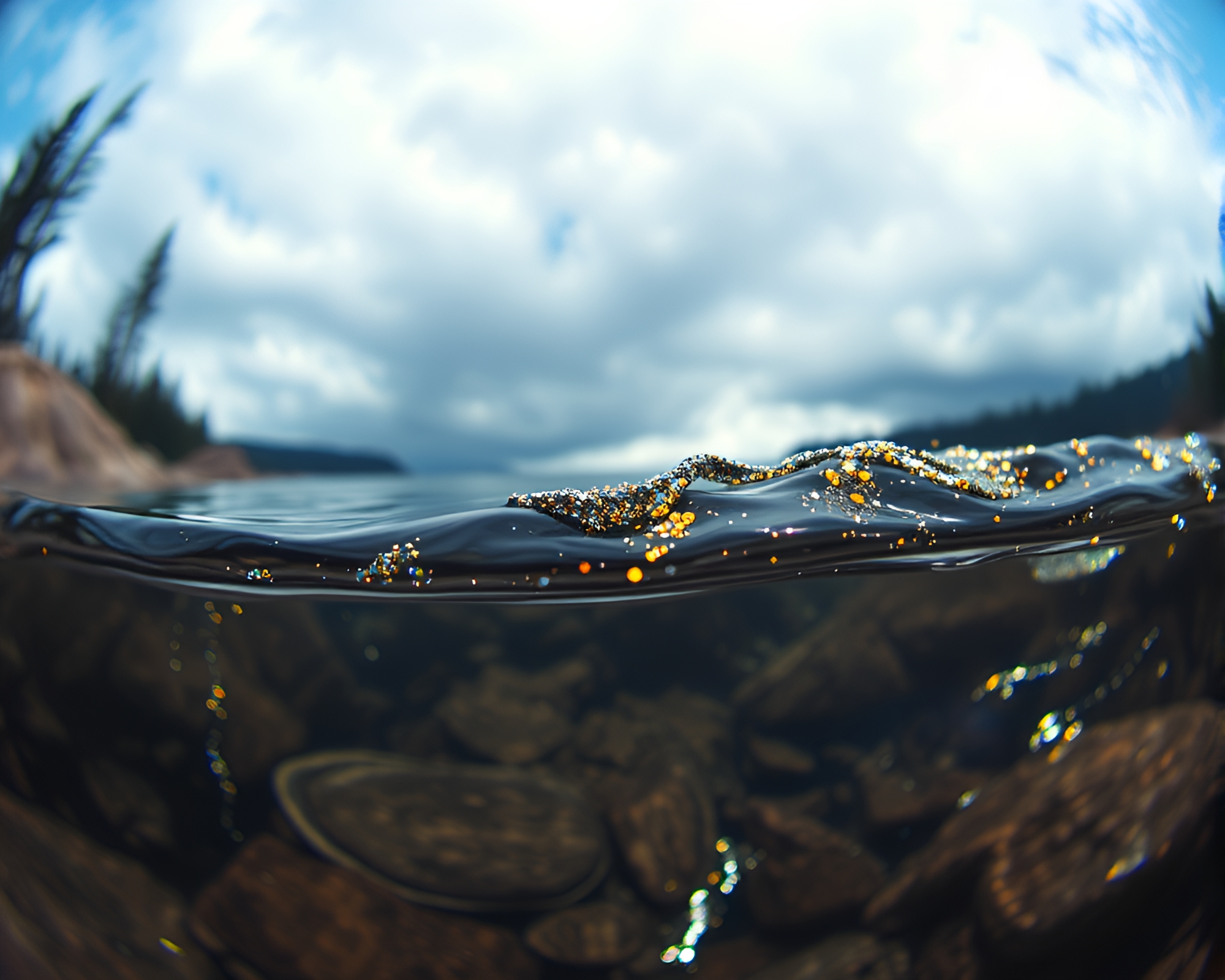 Savage River Fashion With Metallic Flake Sparkle – free AI stock image