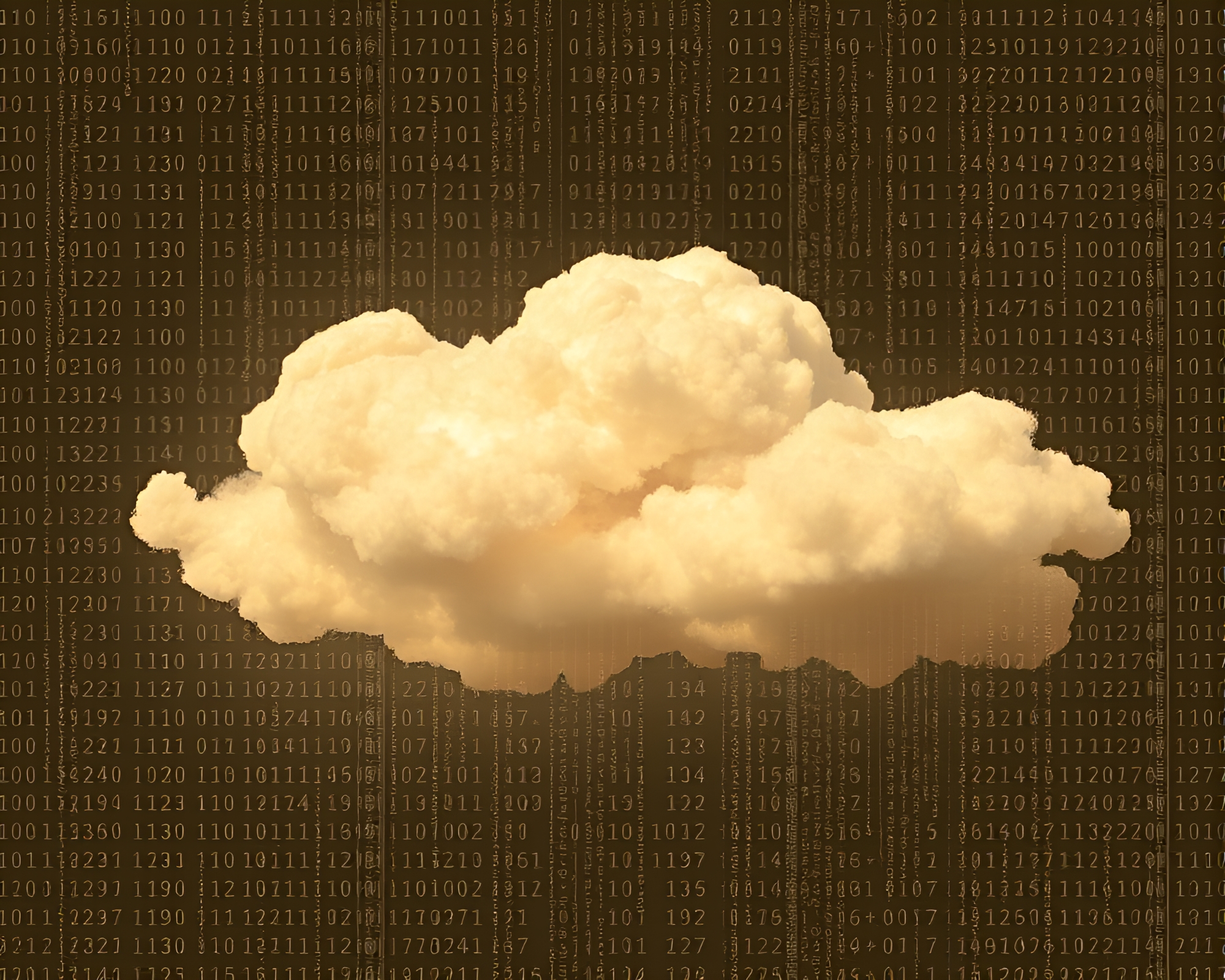 Binary Code Explosion in X-Ray Earth Tones – free AI stock image