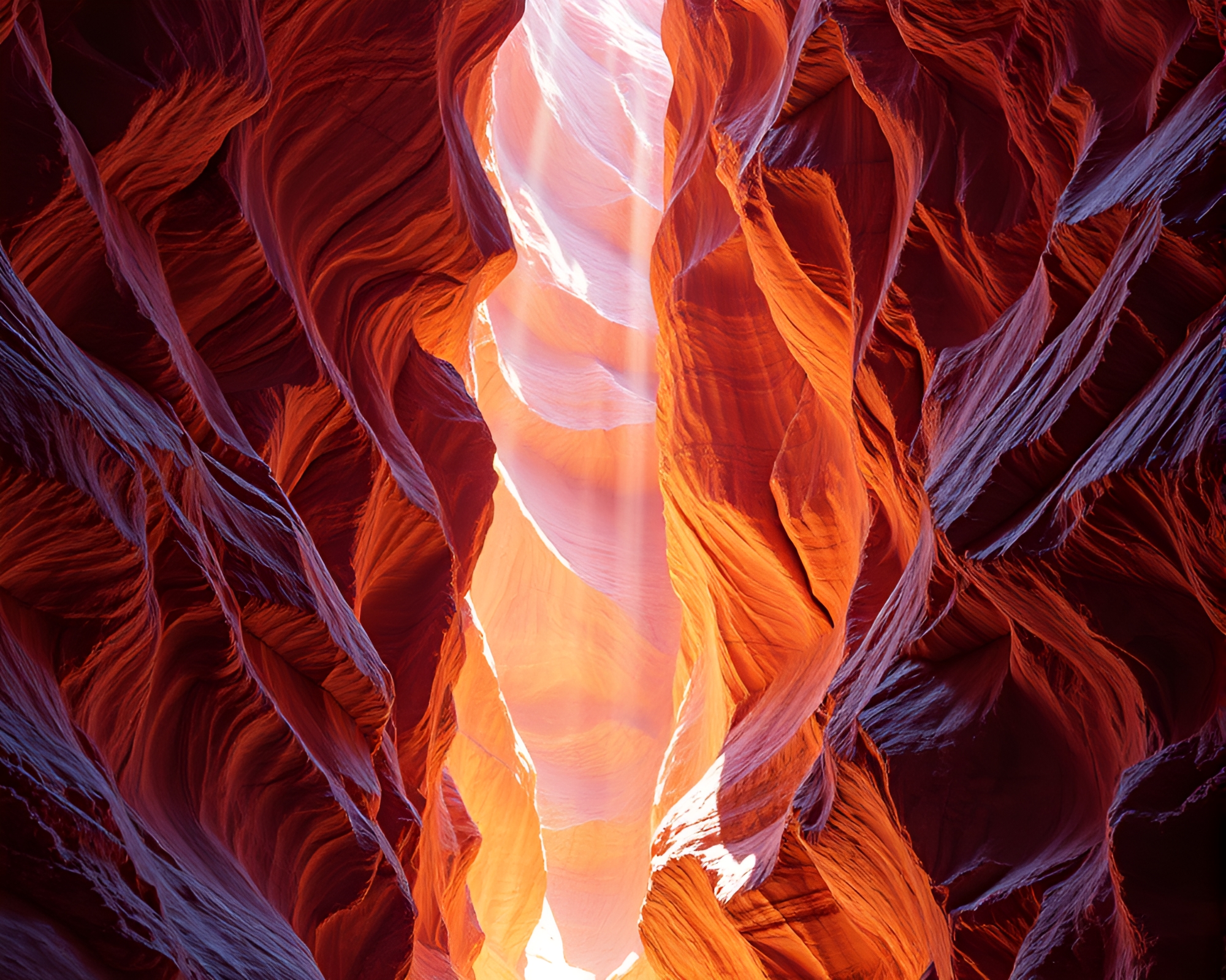Fractal Canyon Bathed in Ultraviolet Light – free AI stock image