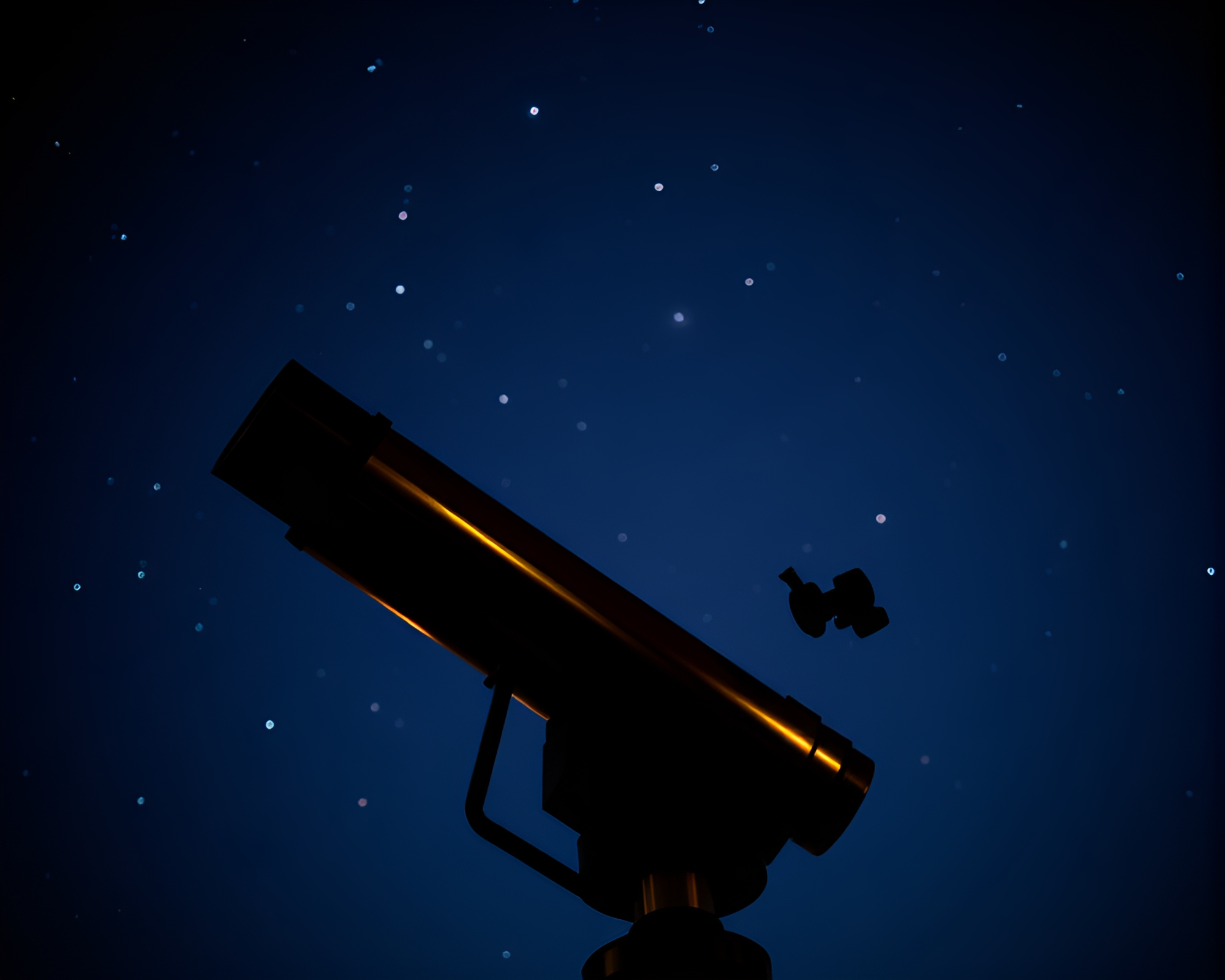 Vintage Telescope Under Starlit Sky – free AI stock image