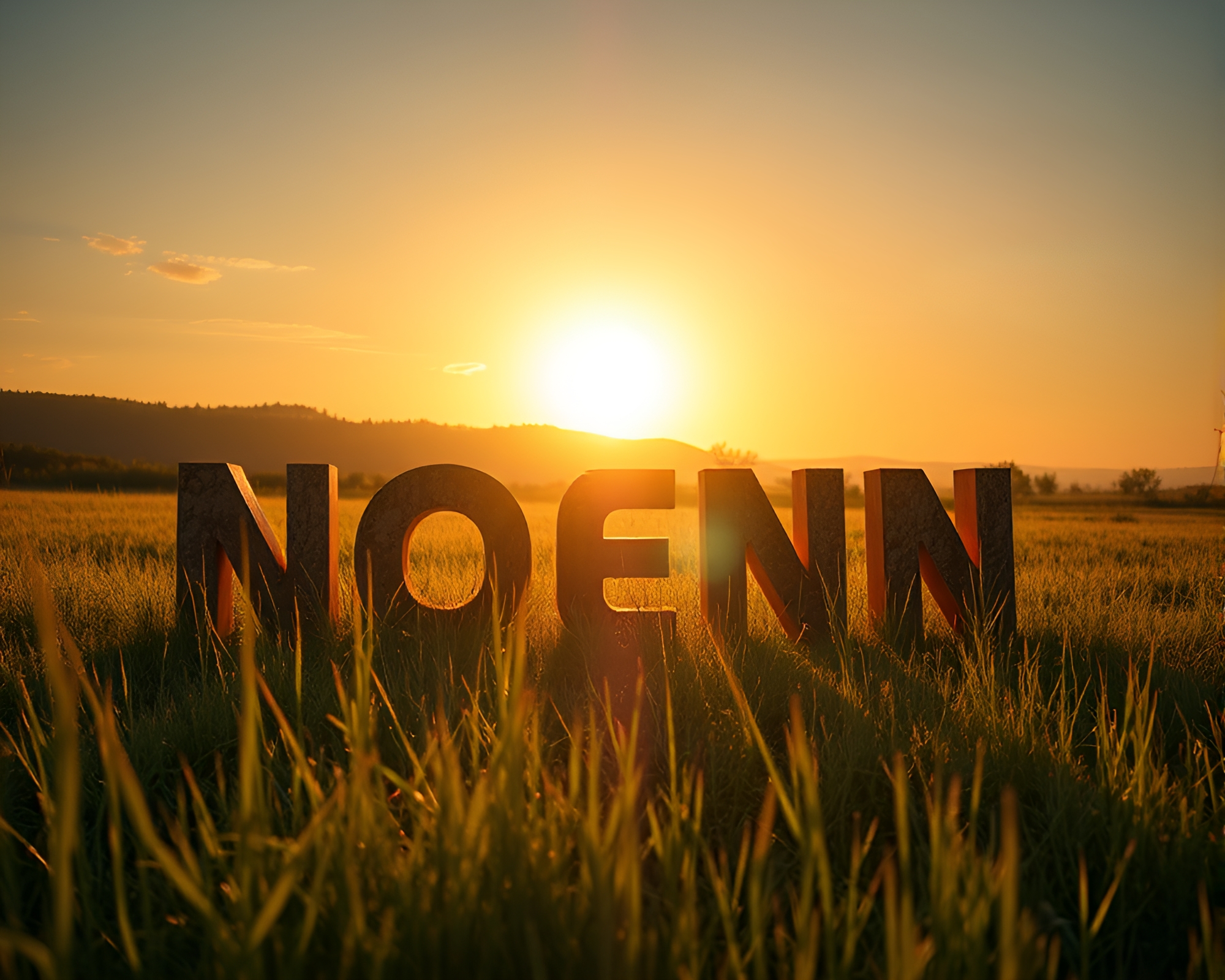Golden Runic Alphabet Sun Glares Composition – free AI stock image