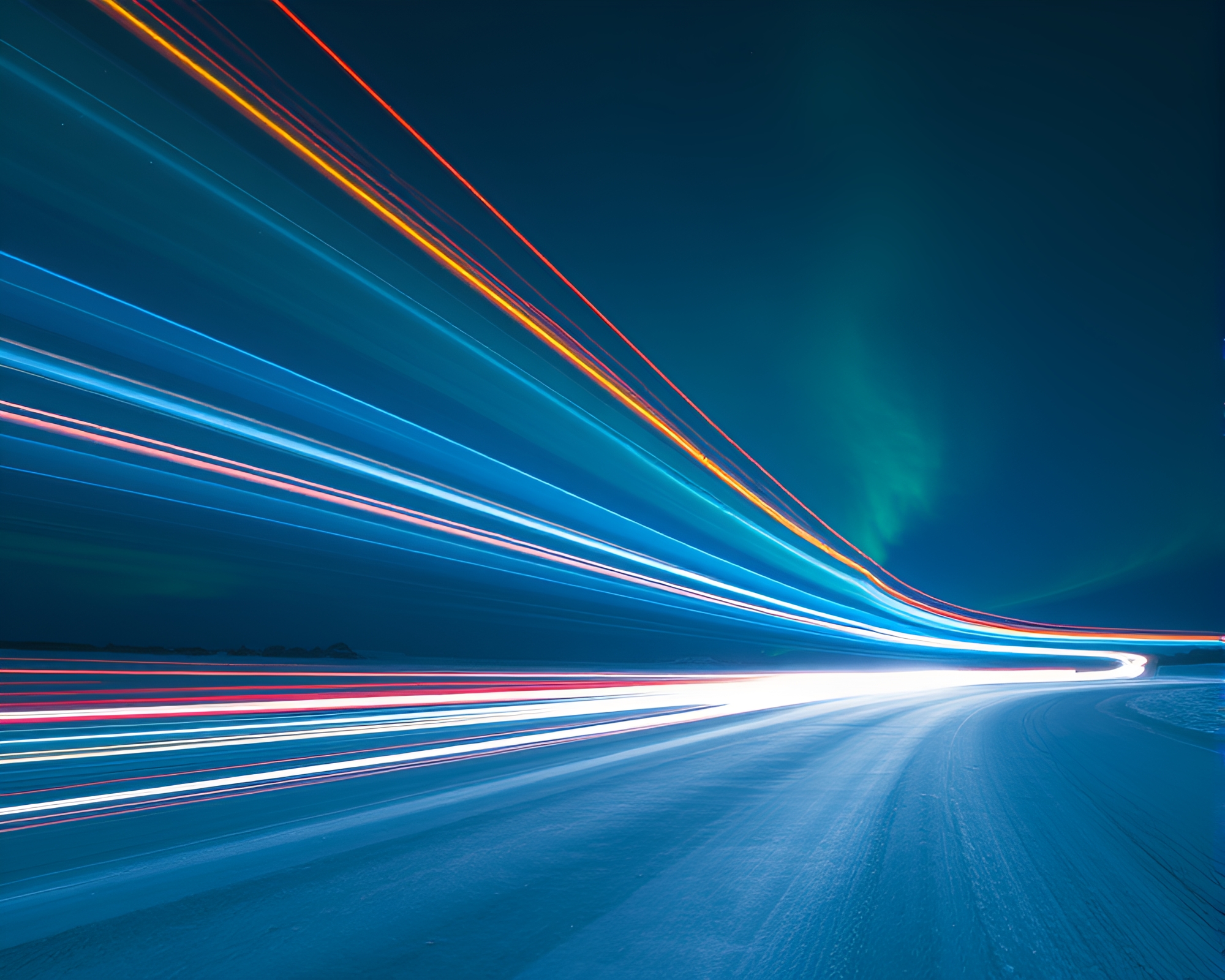 Ethereal Time Vortex in Polar Twilight Long Exposure – free AI stock image