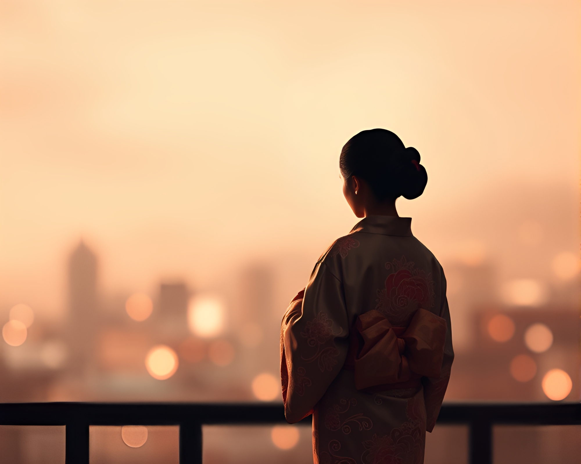 Cubist Silk Kimono Pixelation in Ambient Occlusion Light – free AI stock image