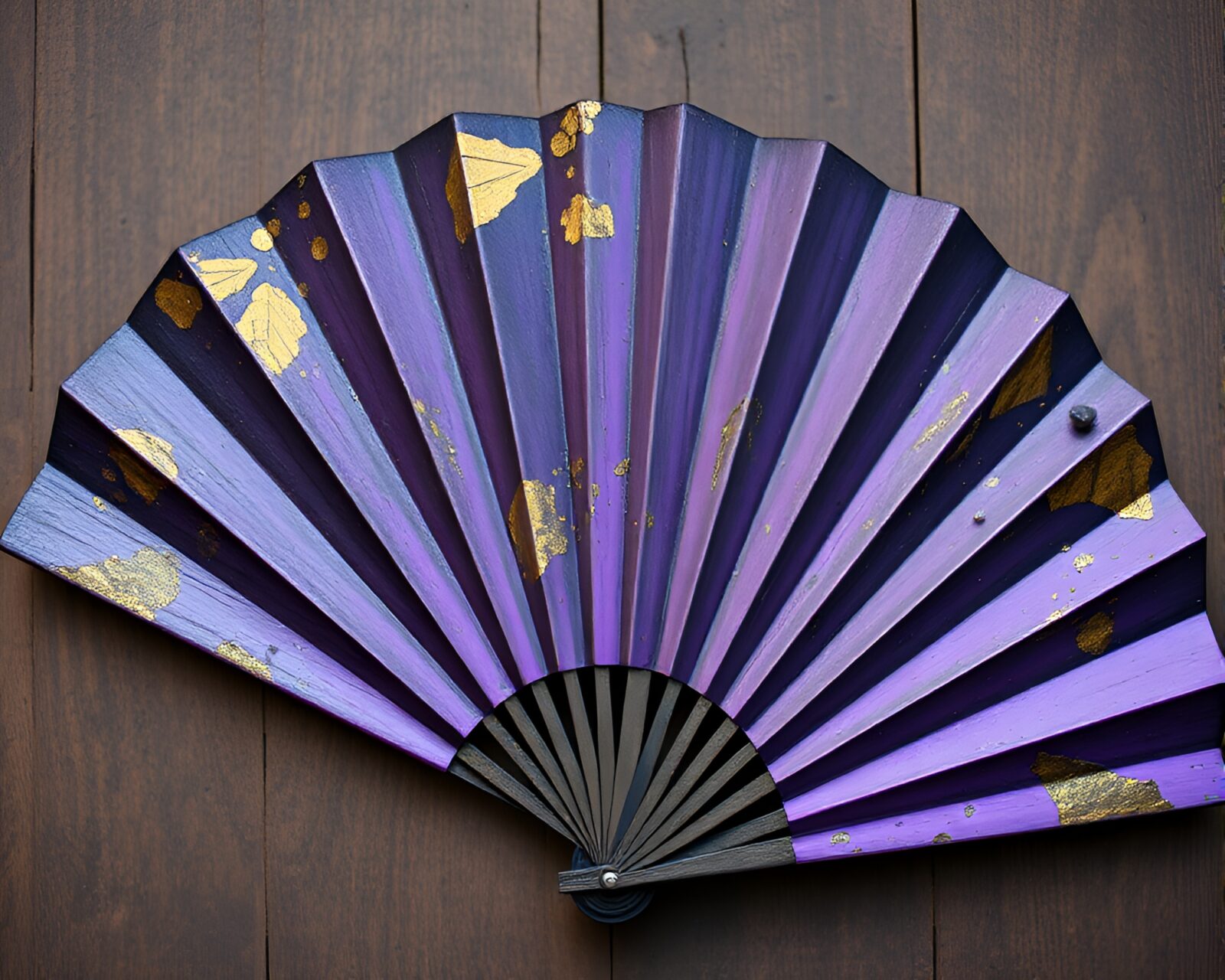 90s grunge styled fan in twilight-purple lighting