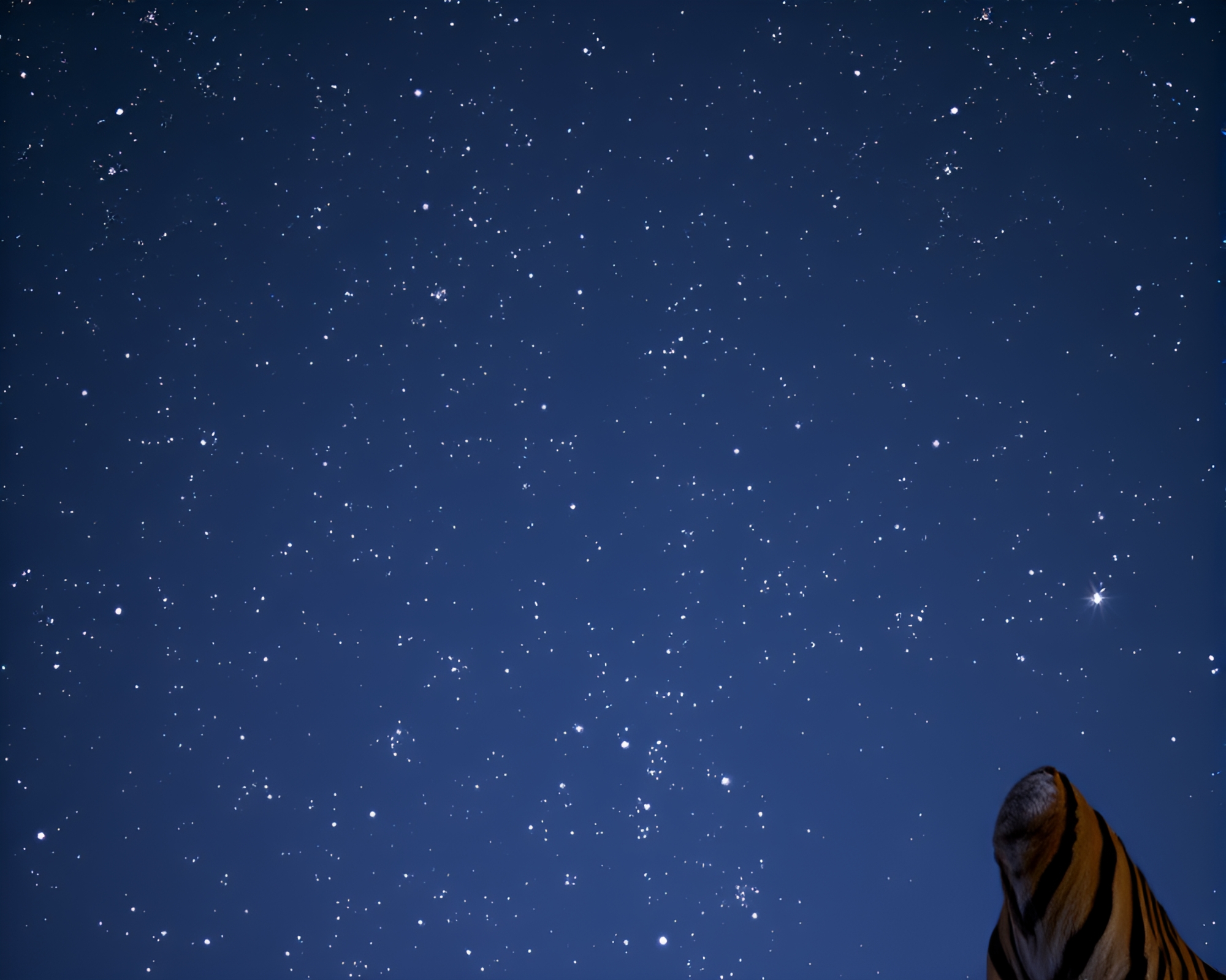 Rusted Tiger under Starlit Sky – free AI stock image