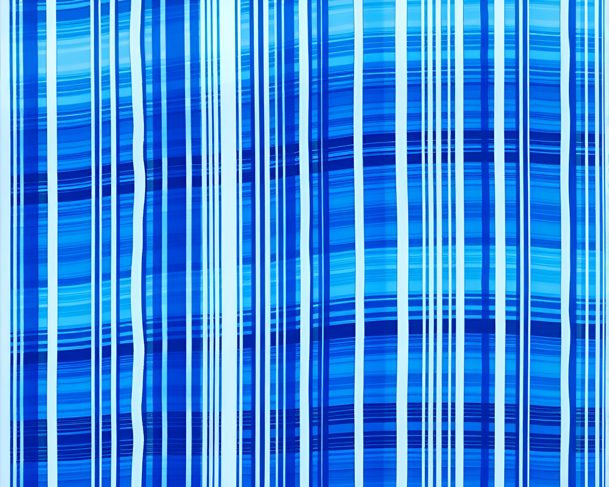 Ocean-Blue Murano Glass Barcode Stripe Lithography Artwork – free AI stock image