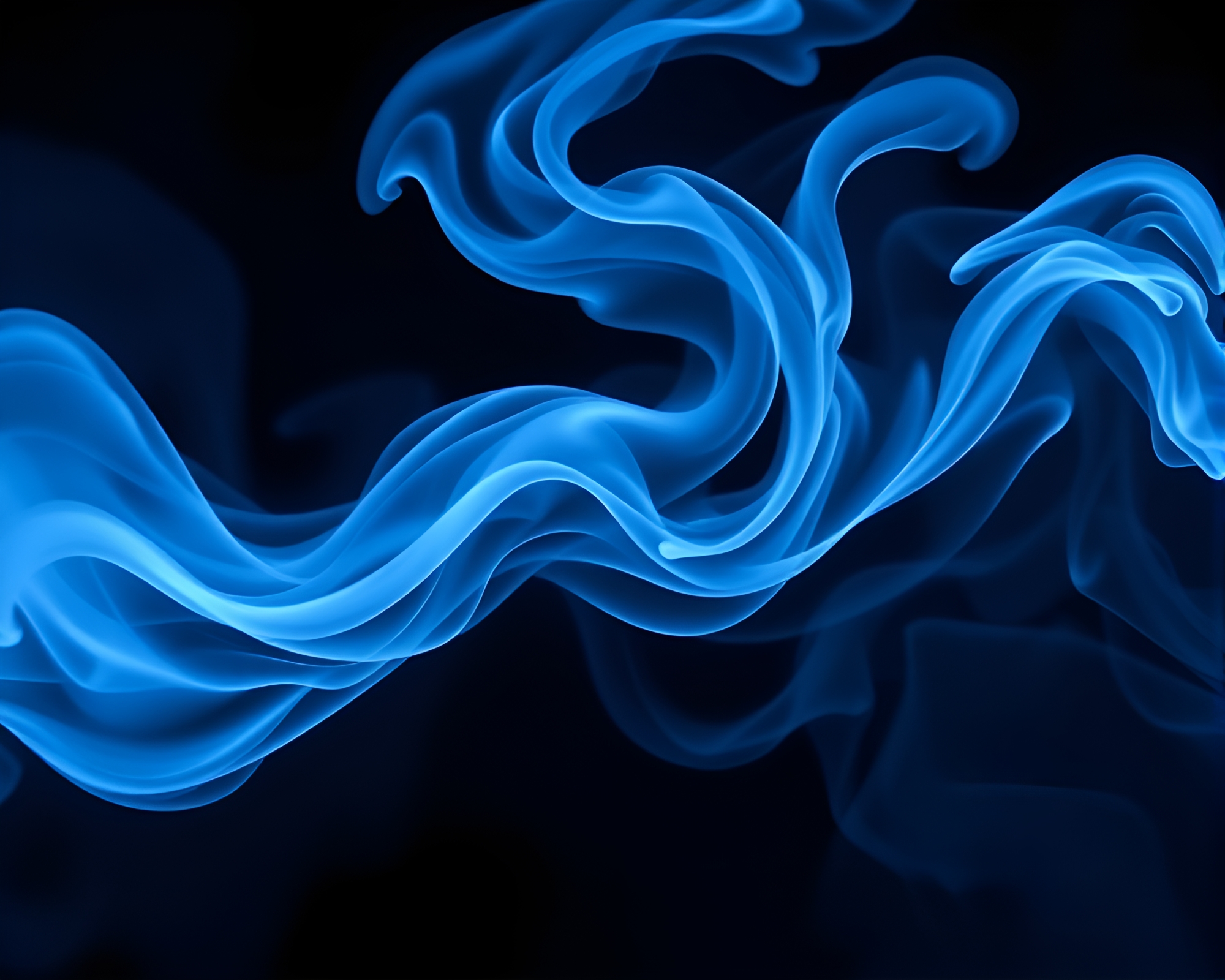 Quantum Computer Visualization: Steel-Blue Smoke Plume Swirl – free AI stock image