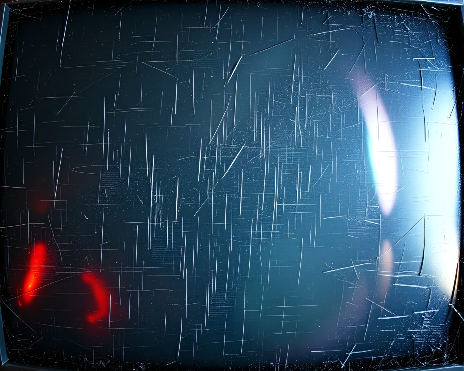 Mixed media artwork of metallic sloth in flickering CRT light