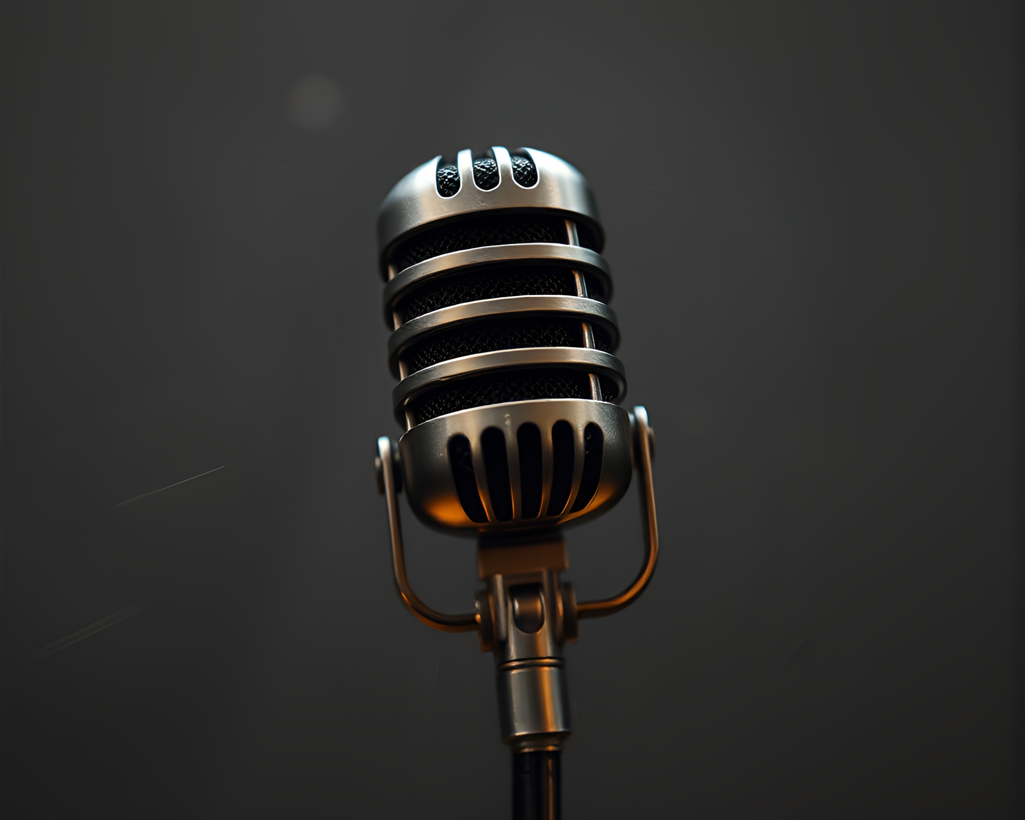Mesmerizing Microphone Zoom Burst in Earth Tones – free AI stock image
