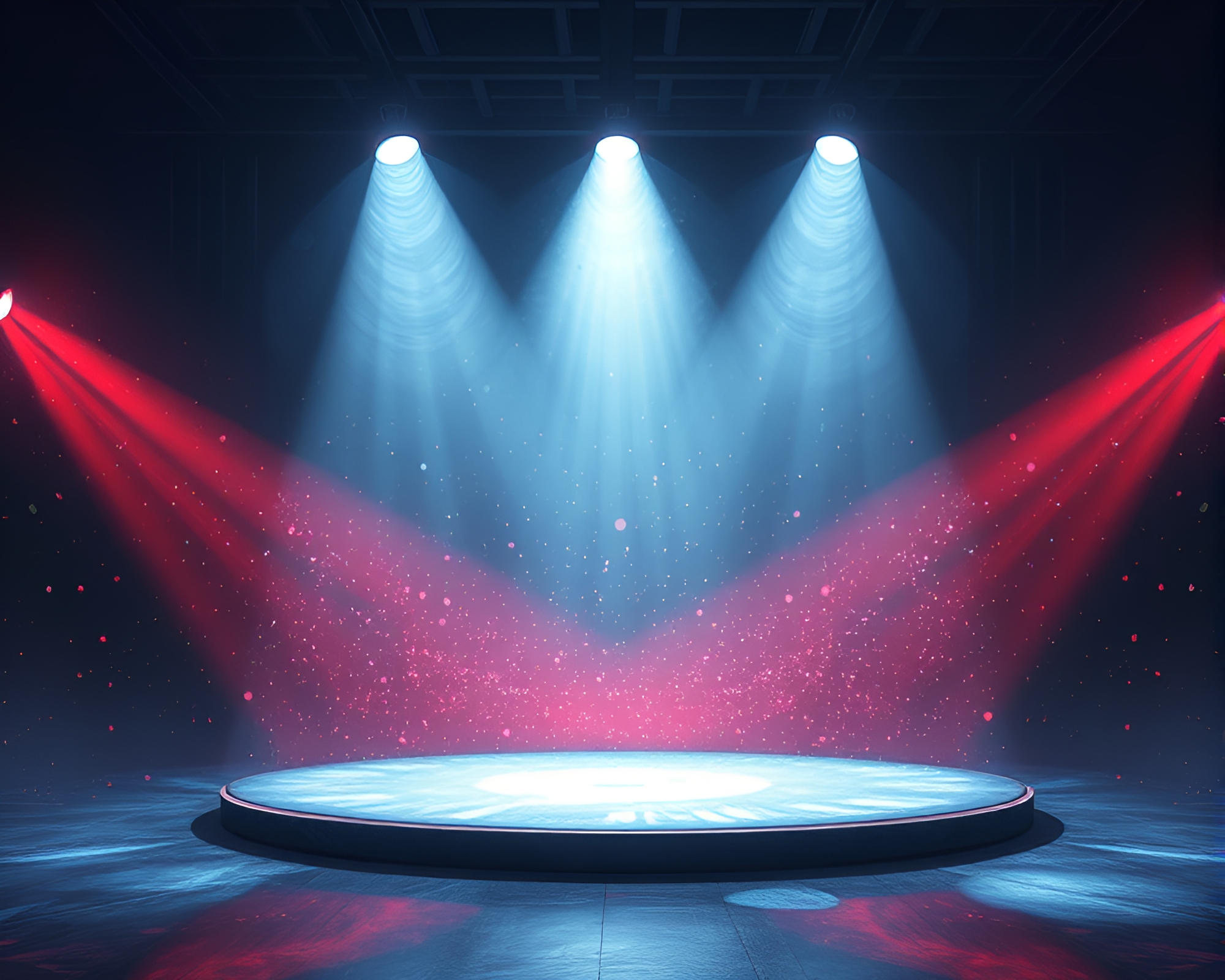 Hydra’s Mystical Spotlight: Floating Particles Underpainting – free AI stock image