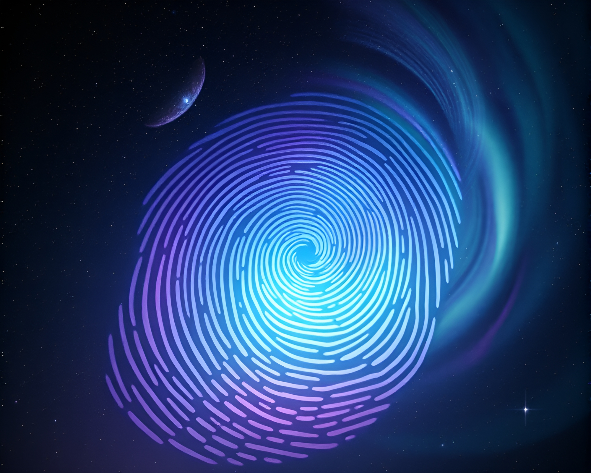 Nebula Spiral Fingerprint Constellation – free AI stock image