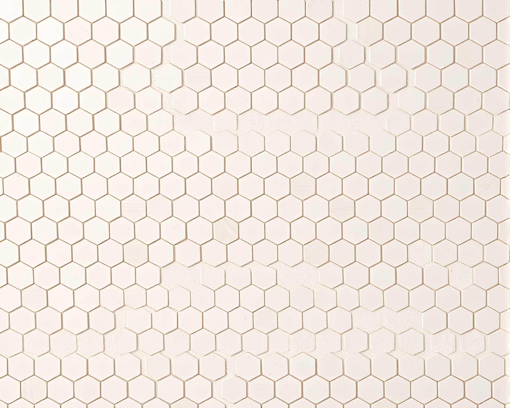 Hexagonal Pebble Beach: A Flat Color Wonder – free AI stock image