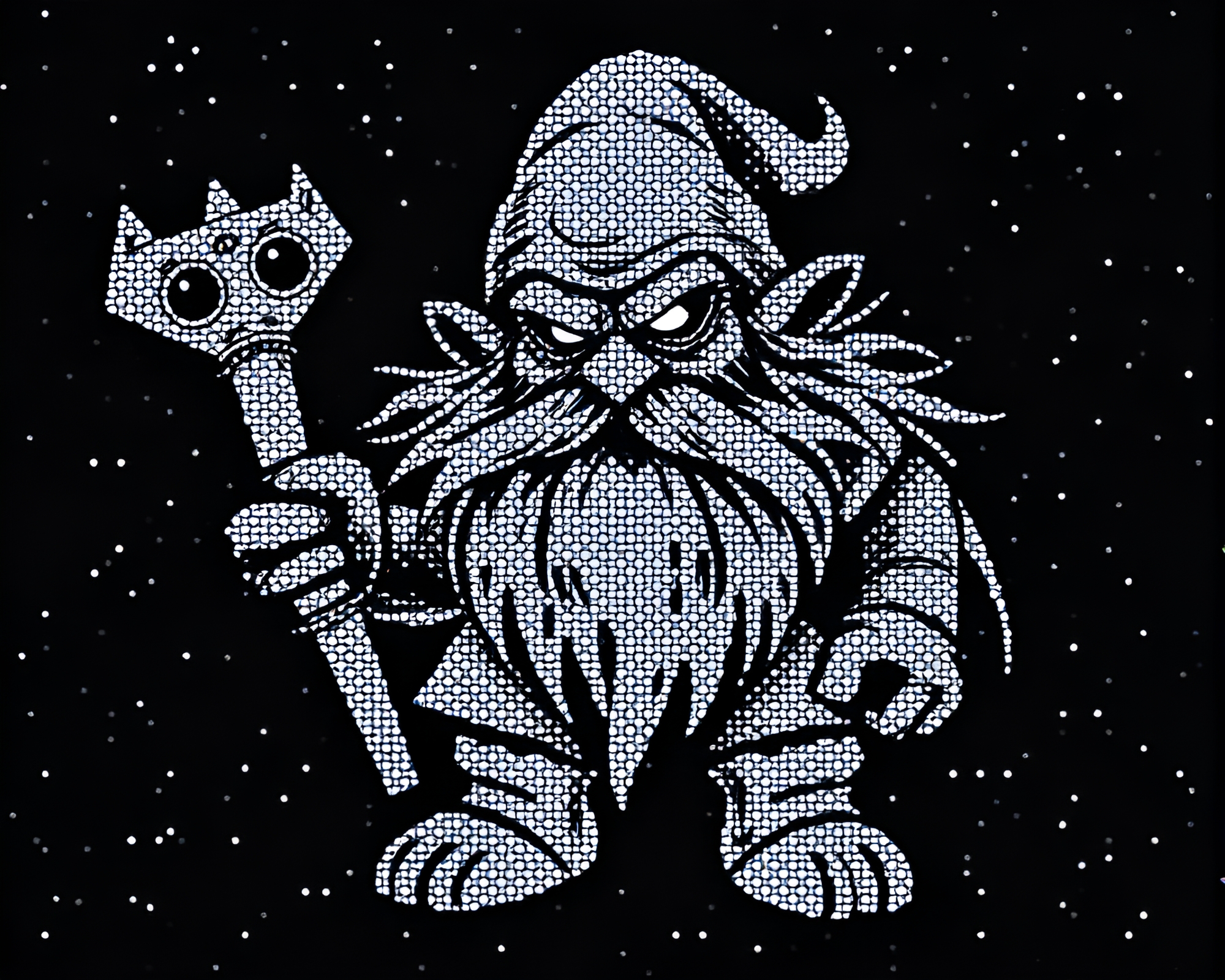 Dwarf in Indigo Mystery – free AI stock image