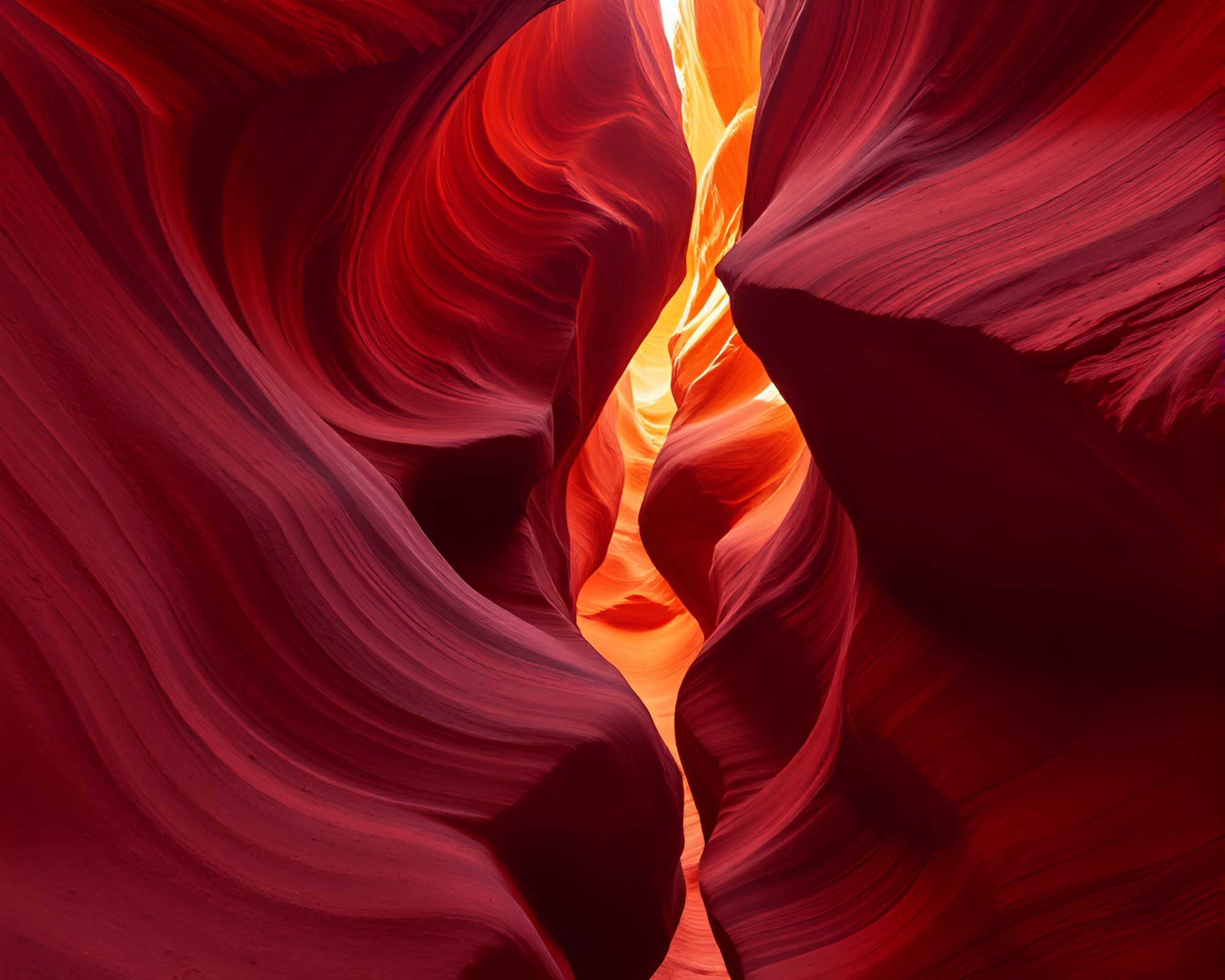 Surreal Canyon Shading in Thermal Imaging – free AI stock image