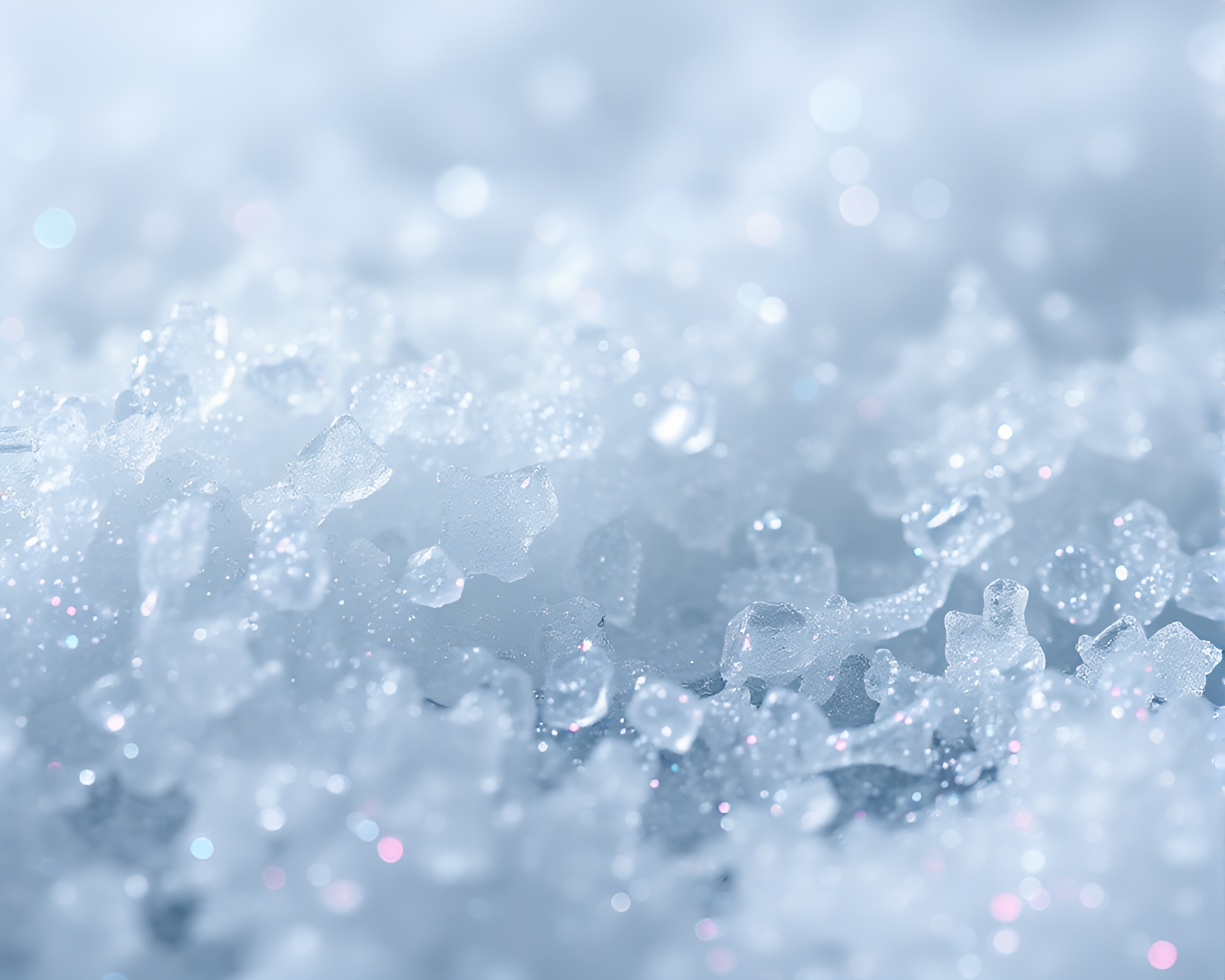 Frozen Fairytale: Graceful Ice Crystals in Glittering Oil Painting – free AI stock image