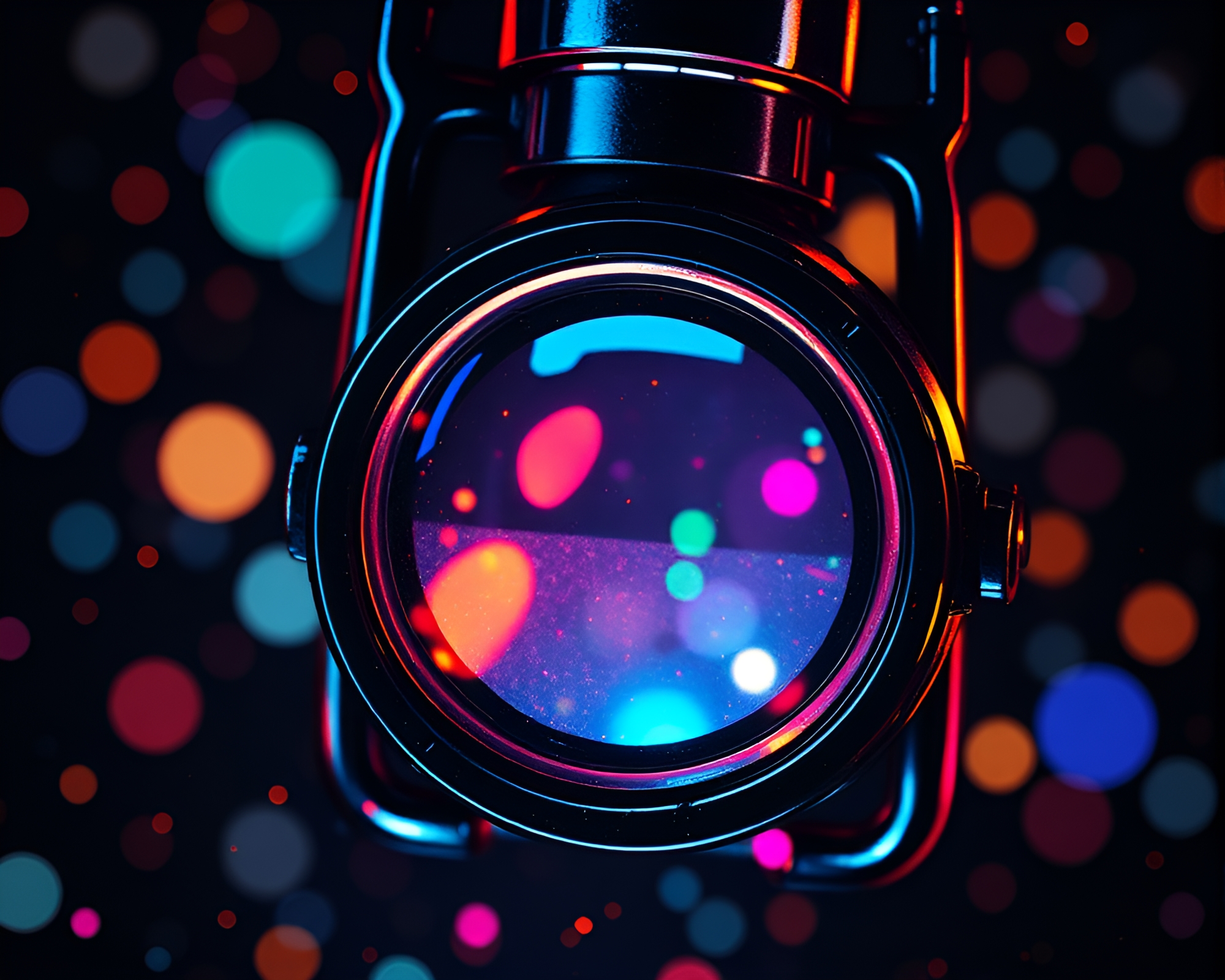 Hologram Specks Illuminating Oil Lantern Tattoo Art – free AI stock image