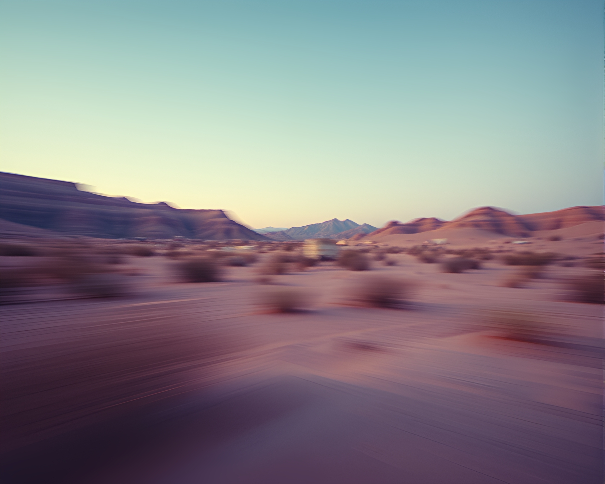 Ethereal Desert Mirage with Ultraviolet Hues – free AI stock image