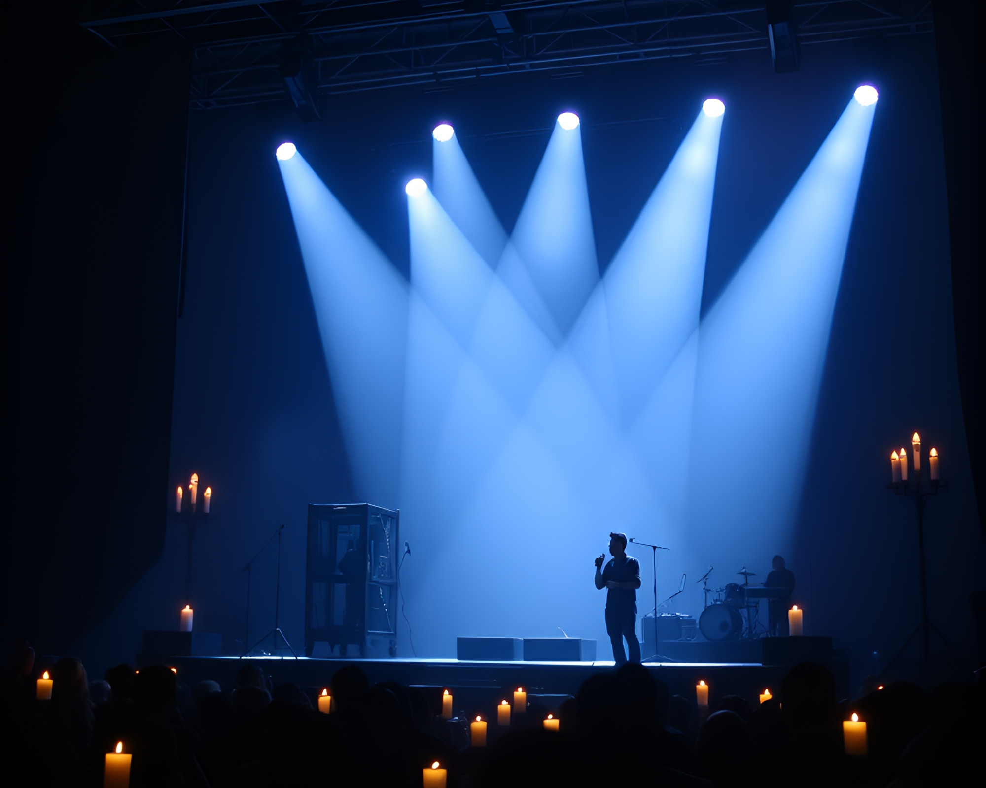 Techno-Organic 3D Bio-Printer Show at Candlelit Stage – free AI stock image