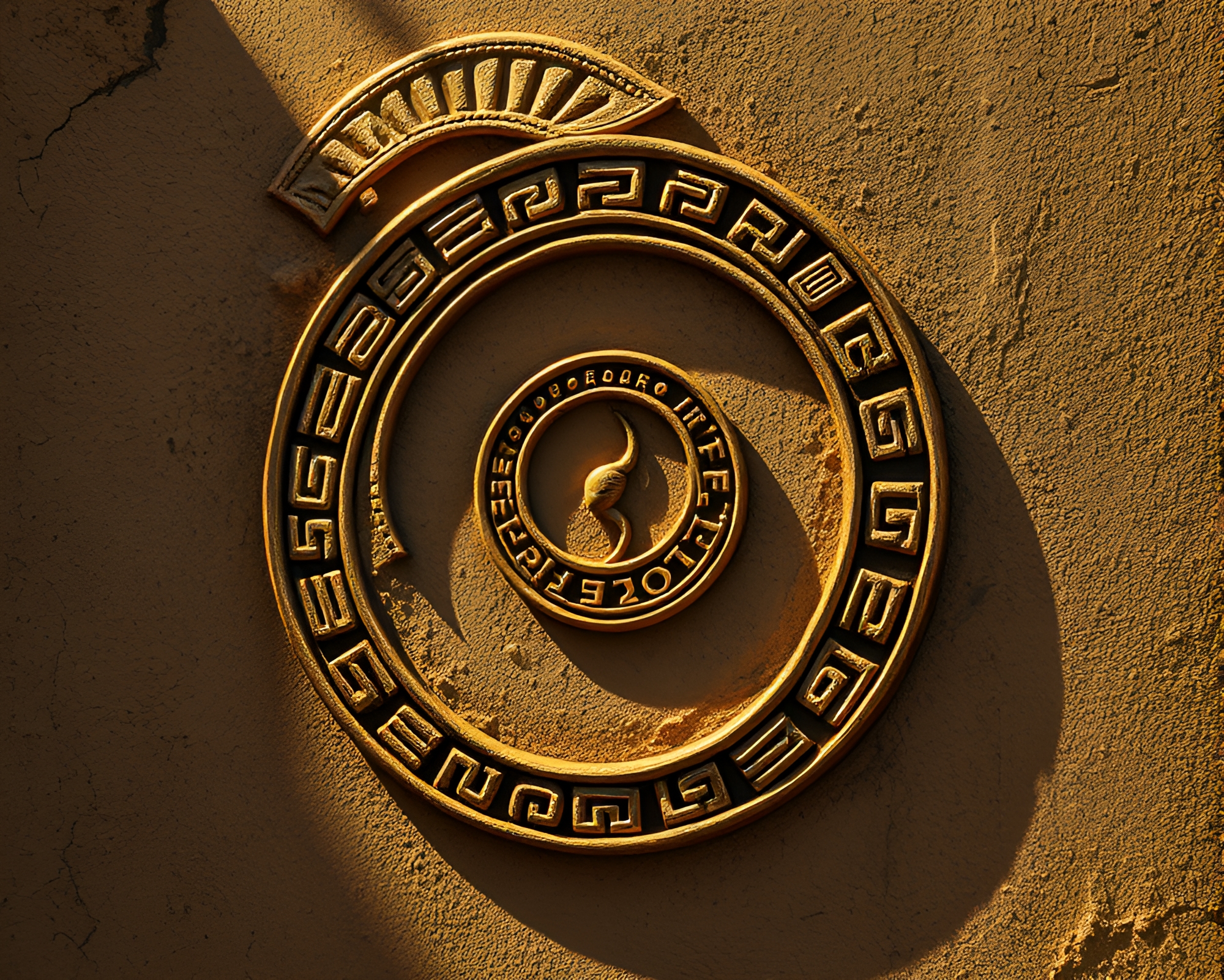 Golden Spiral Runic Alphabet in High Dynamic Range – free AI stock image