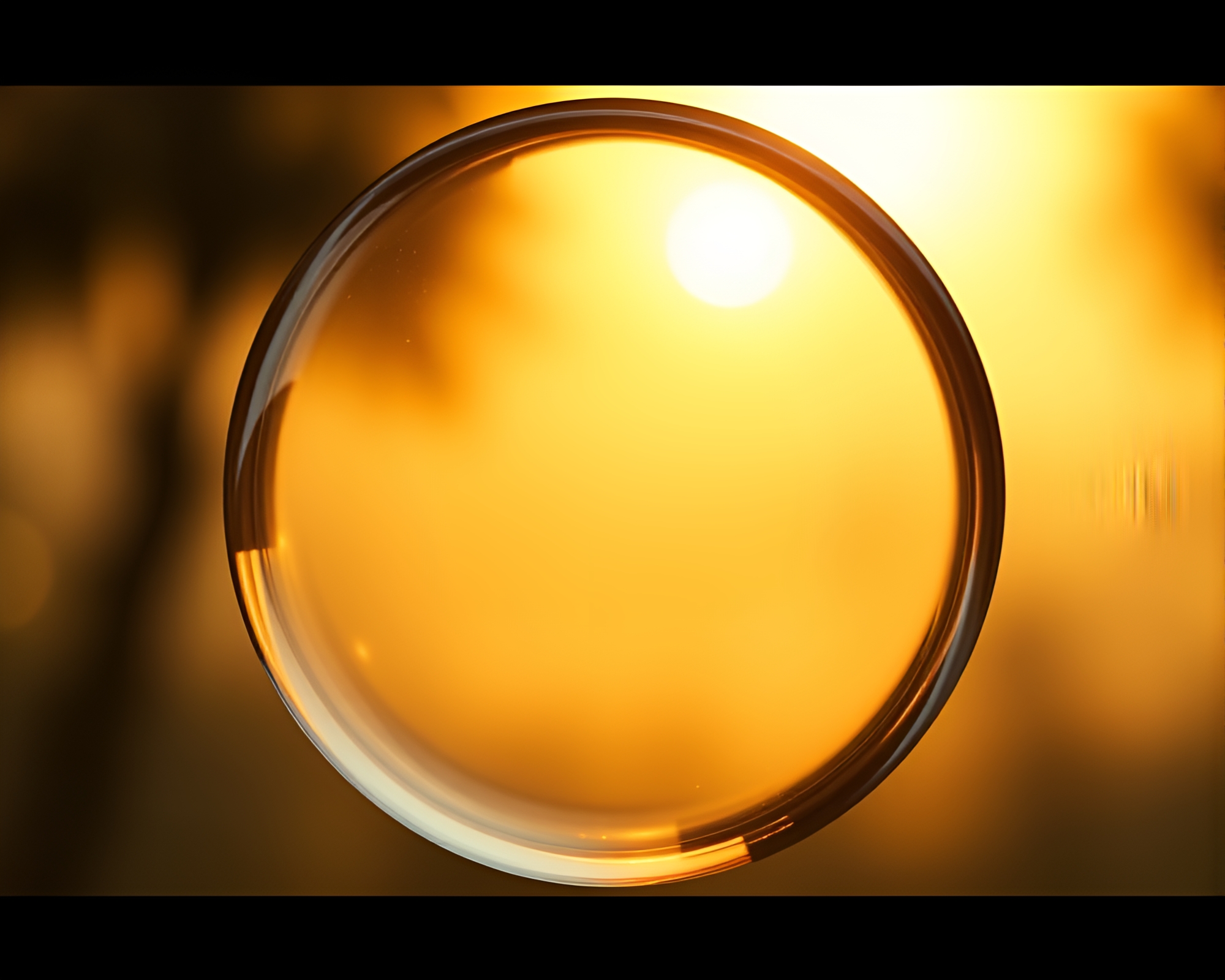 Glass orb in split focus diopter graphic novel style – free AI stock image